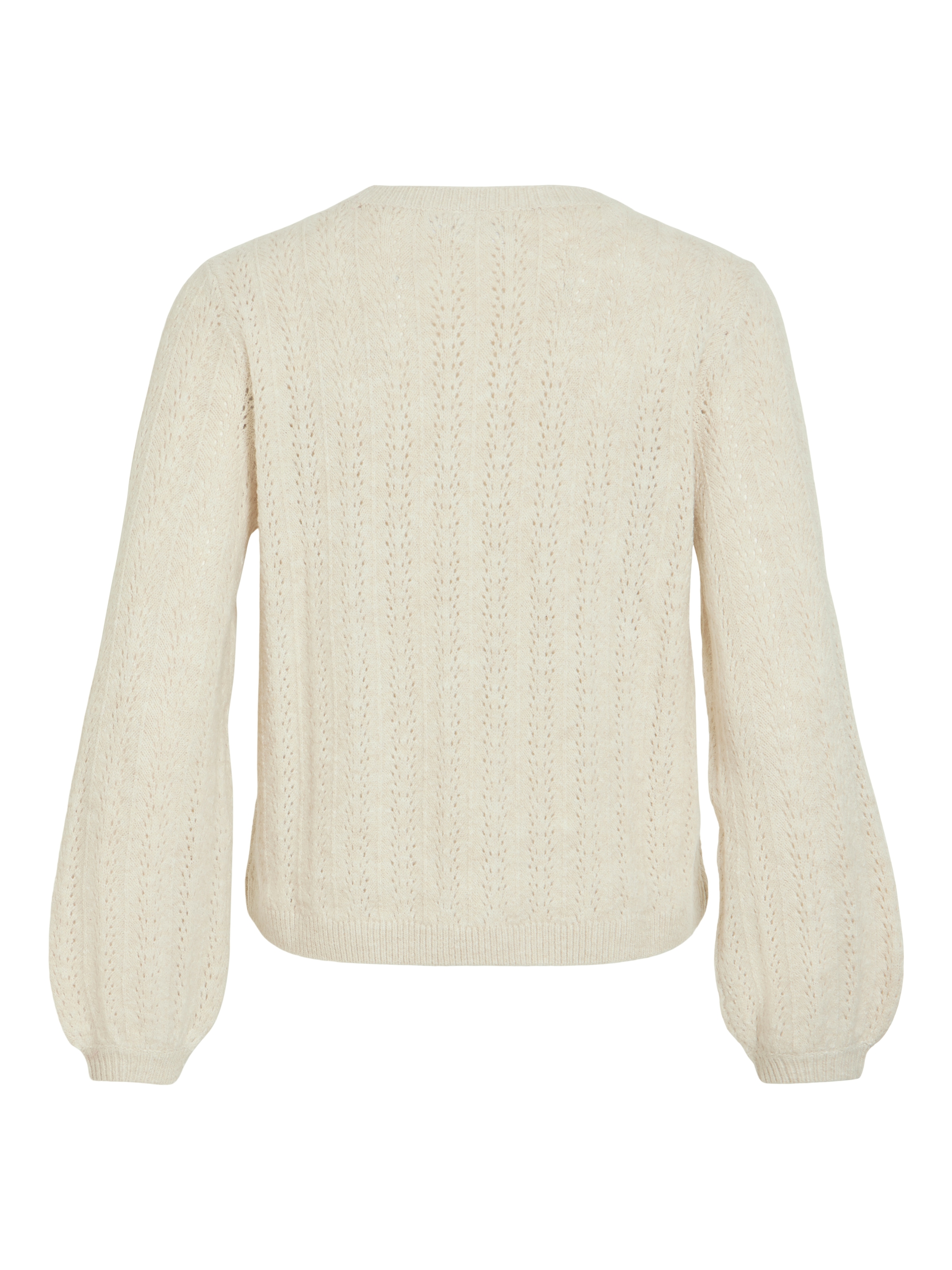 Vila Strickpullover »VILIGA POINTELLE L/S O-NECK TOP -NOOS« Materialmix