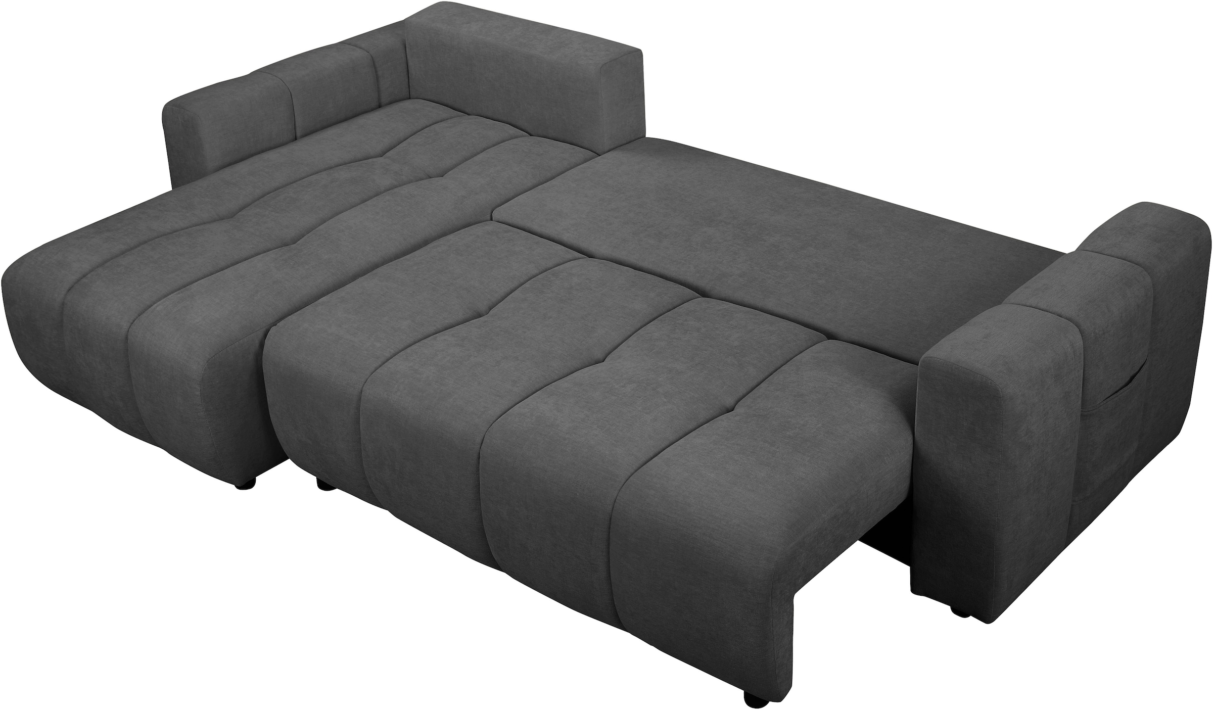 OTTO home Ecksofa »YLVAA L-Form, 241 cm - OTTO. Verlässliche Qualität.« Schlaffunktion (132/200), Bettkasten, Feinstruktur-Bezug