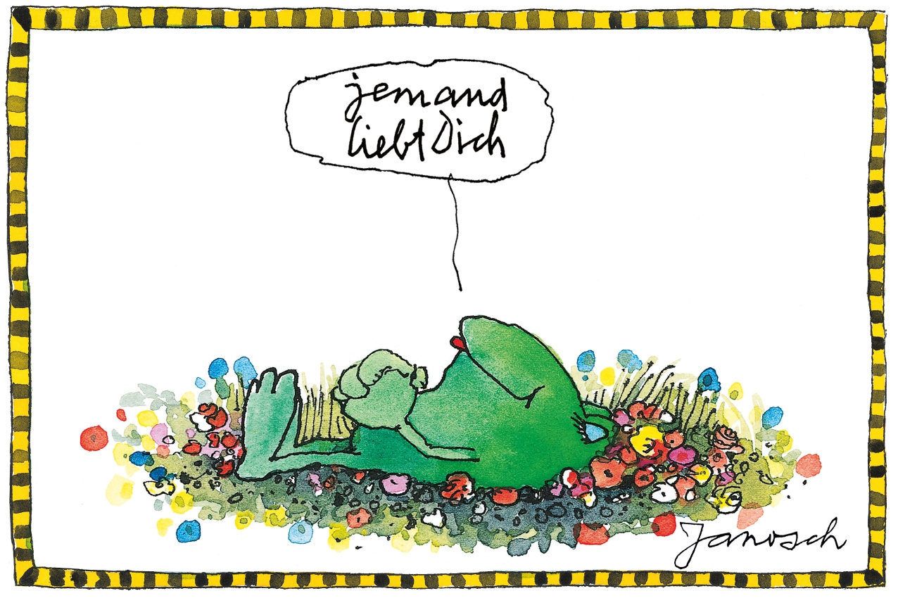 LuckyLinde Wanddekoobjekt »Der Froch - Jemand liebt Dich« Exklusive JANOSCH Kindermotive, Stahlschild