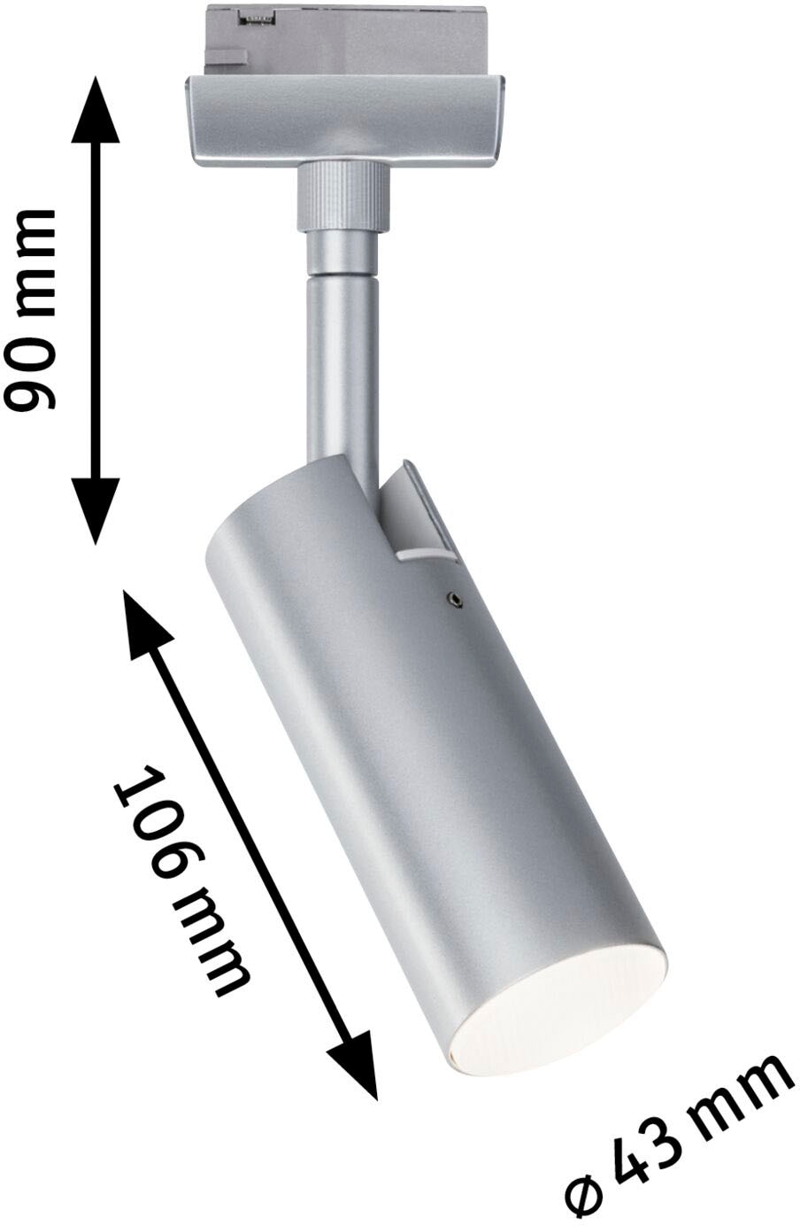 Paulmann Schienensystem-Leuchten »URail Schienenspot Tubo Einzelspot 237lm 4,5W 3000K 230V« LED-Modul 1 Stk. Warmweiß