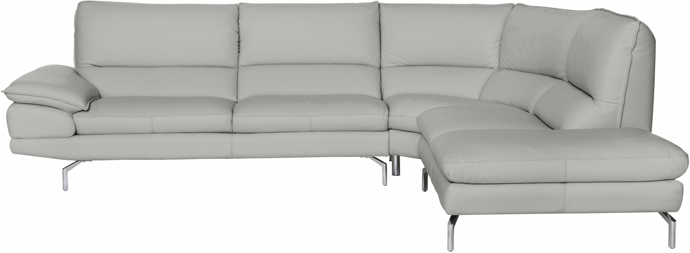 CALIA ITALIA Ecksofa »Dave, italienisches Designsofa L-Form, erstklassiger Sitzkomfort« Ottomane wahlweise links oder rechts, in zwei tollen Lederqualitäten