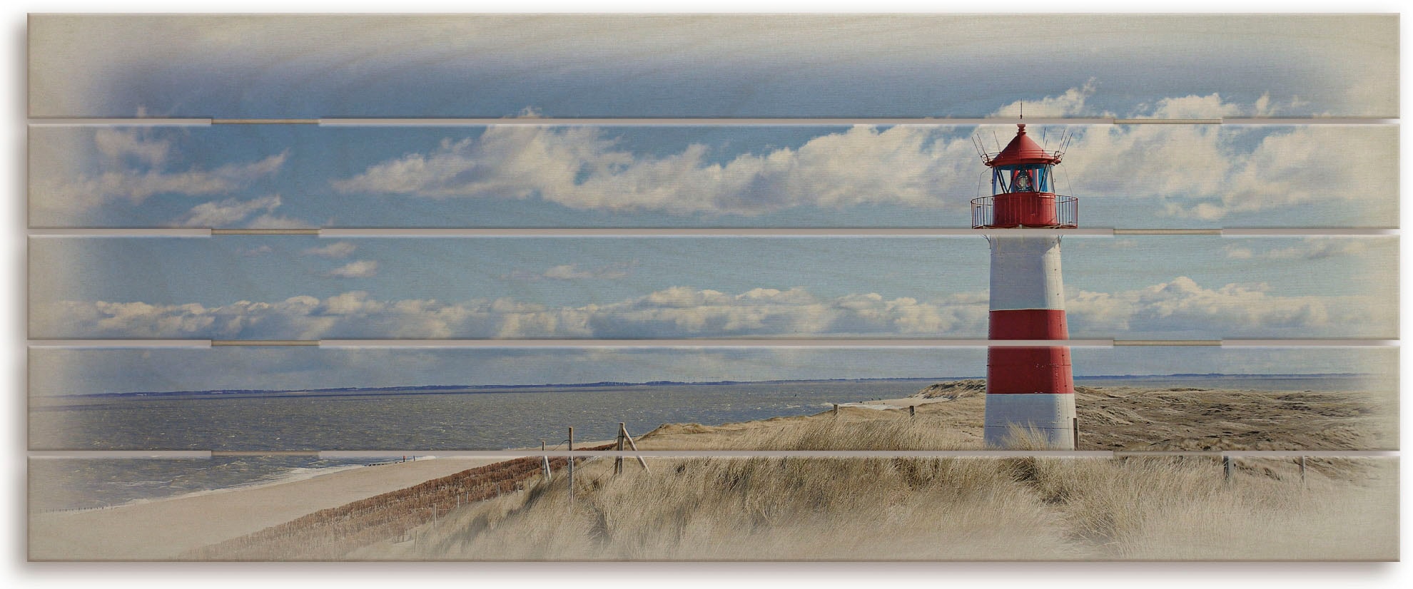 Artland Holzbild »Leuchtturm Sylt«, Gebäude, (1 St.)