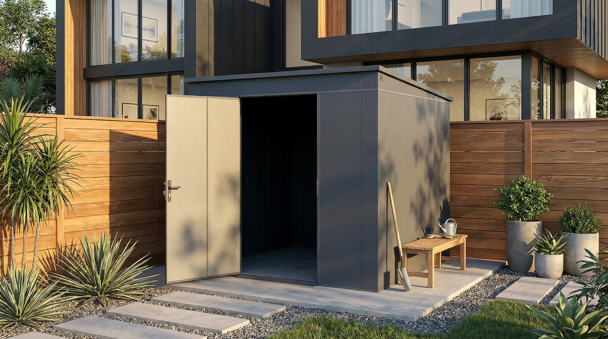 weka Gerätehaus »Gary 6« Metall pulverbeschichtet, Größe 6