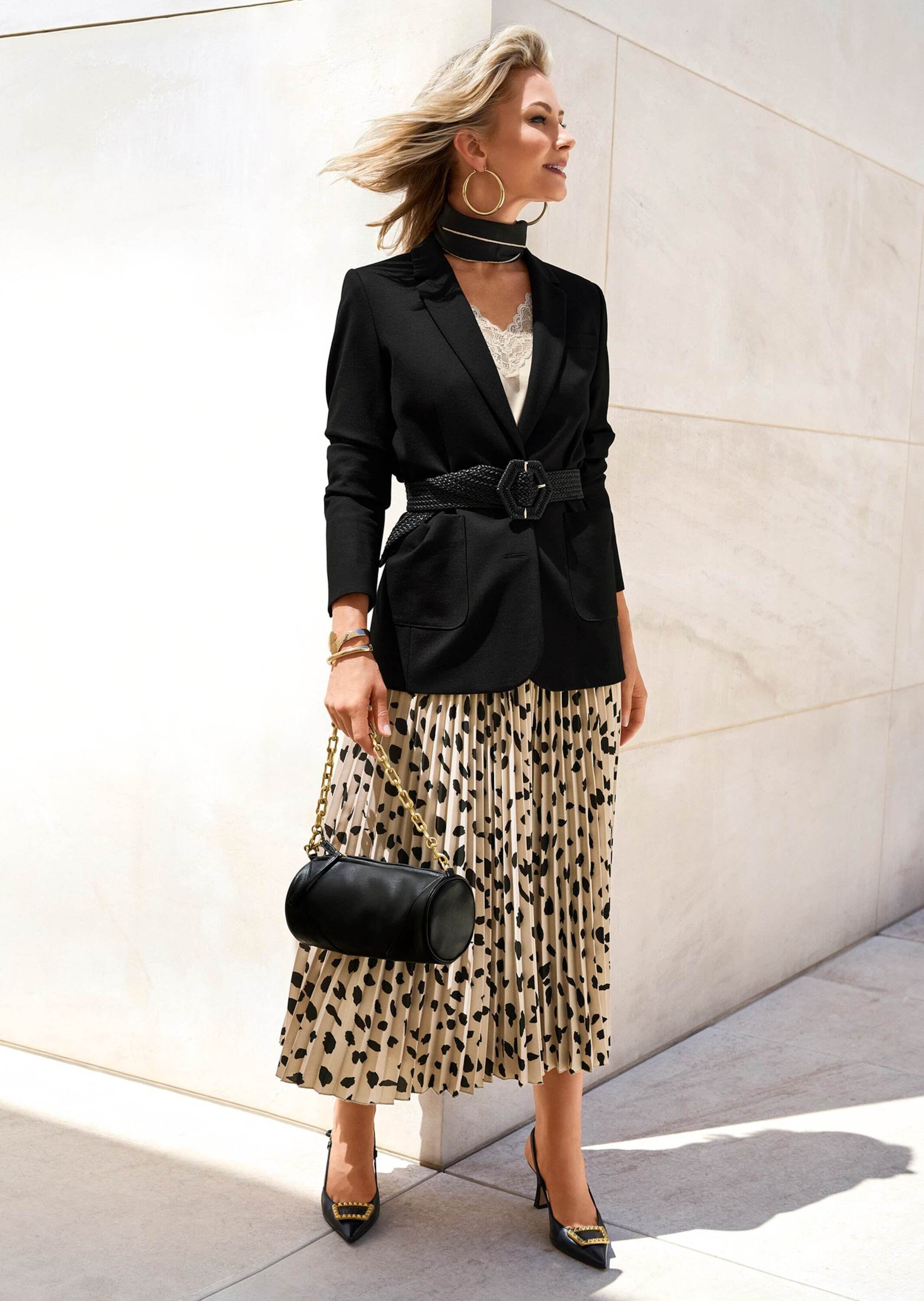 MADELEINE Jackenblazer »Blazer Langer Jersyblazer mit Revers«