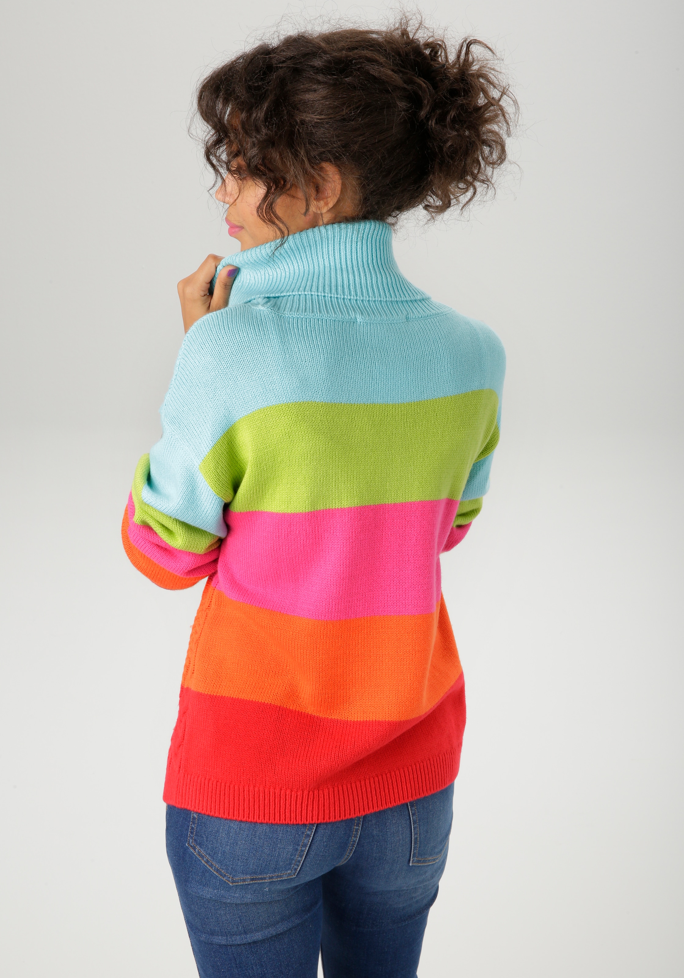 Aniston CASUAL Strickpullover in farbenfroher oder gedeckteren Farbkombination