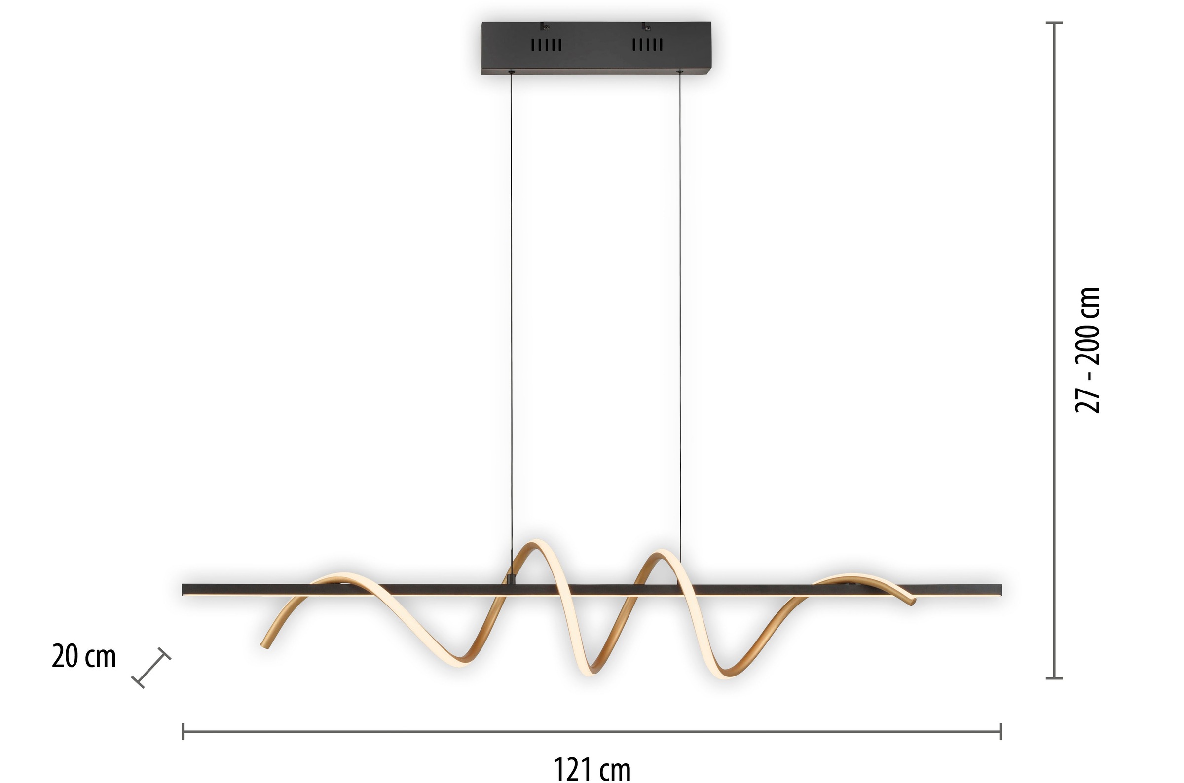 JUST LIGHT Pendelleuchte »EMANDA«, 1 flammig, Leuchtmittel LED-Board | LED fest integriert, LED, dimmbar, Switchmo, Comfort Lift, Memory, nach Trennung vom Netz