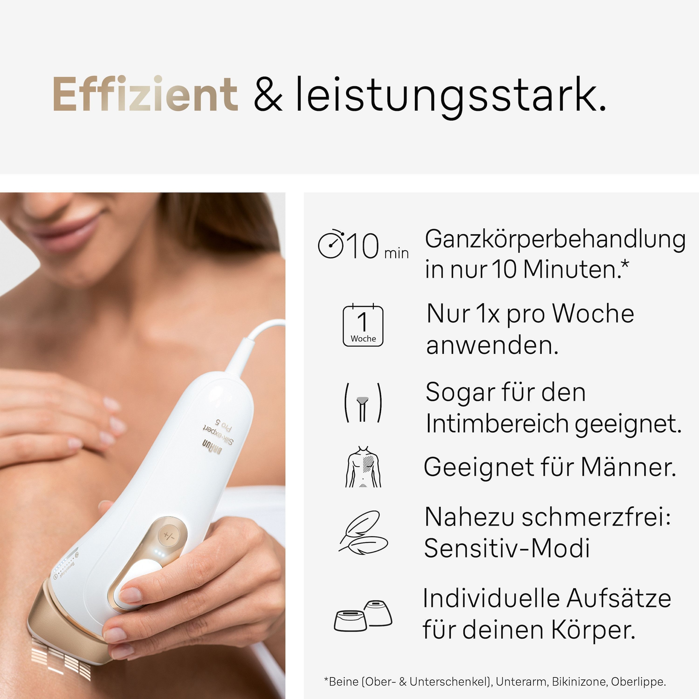 Braun IPL-Haarentferner »Silk·expert Pro 5 PL5152«, pro Minute bis zu 125 Lichtimpulse, 2 Aufsätze, Venus Rasierer &  Aufbewahrungstasche