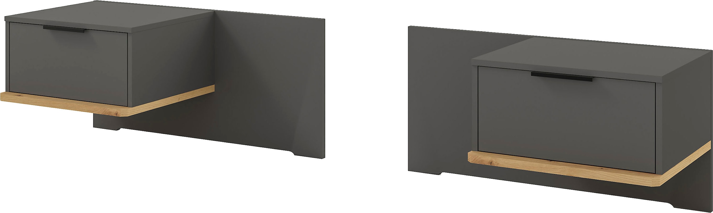 Musterring Nachtschrank "Isabelle" Wird als Paar geliefert, Set bestehend aus 2 Konsolen, Unterboden in Eiche, B90 x H43 x T47 cm