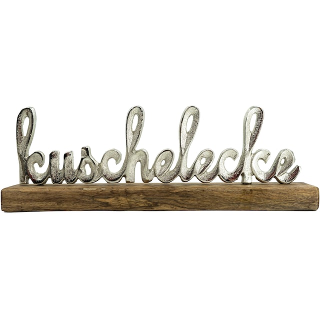 NOOR LIVING Deko-Schriftzug »Kuschelecke«, aus Holz und Aluminium auf Raten  bestellen