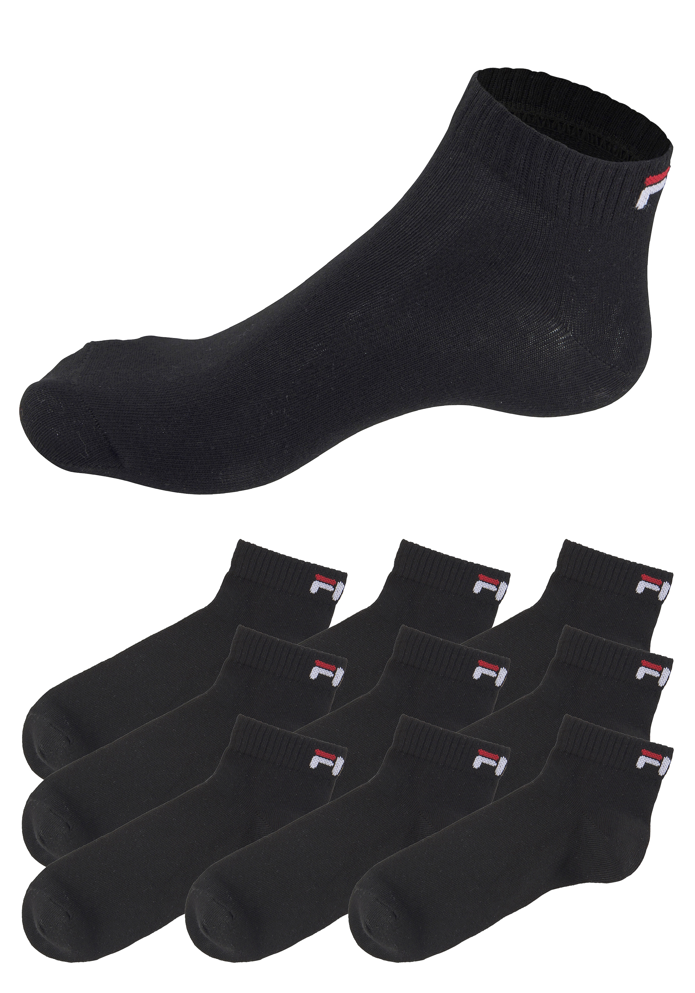 Fila Kurzsocken, (9 Paar), mit klassischem Logo