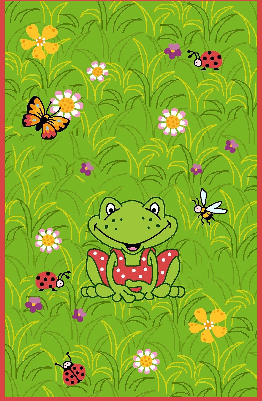 SPIEGELBURG GARDEN Kinderteppich »GA-1373«, rechteckig, 10 mm Höhe, Kurzflor, Konturenschnitt, brillante Farben, Kinderzimmer