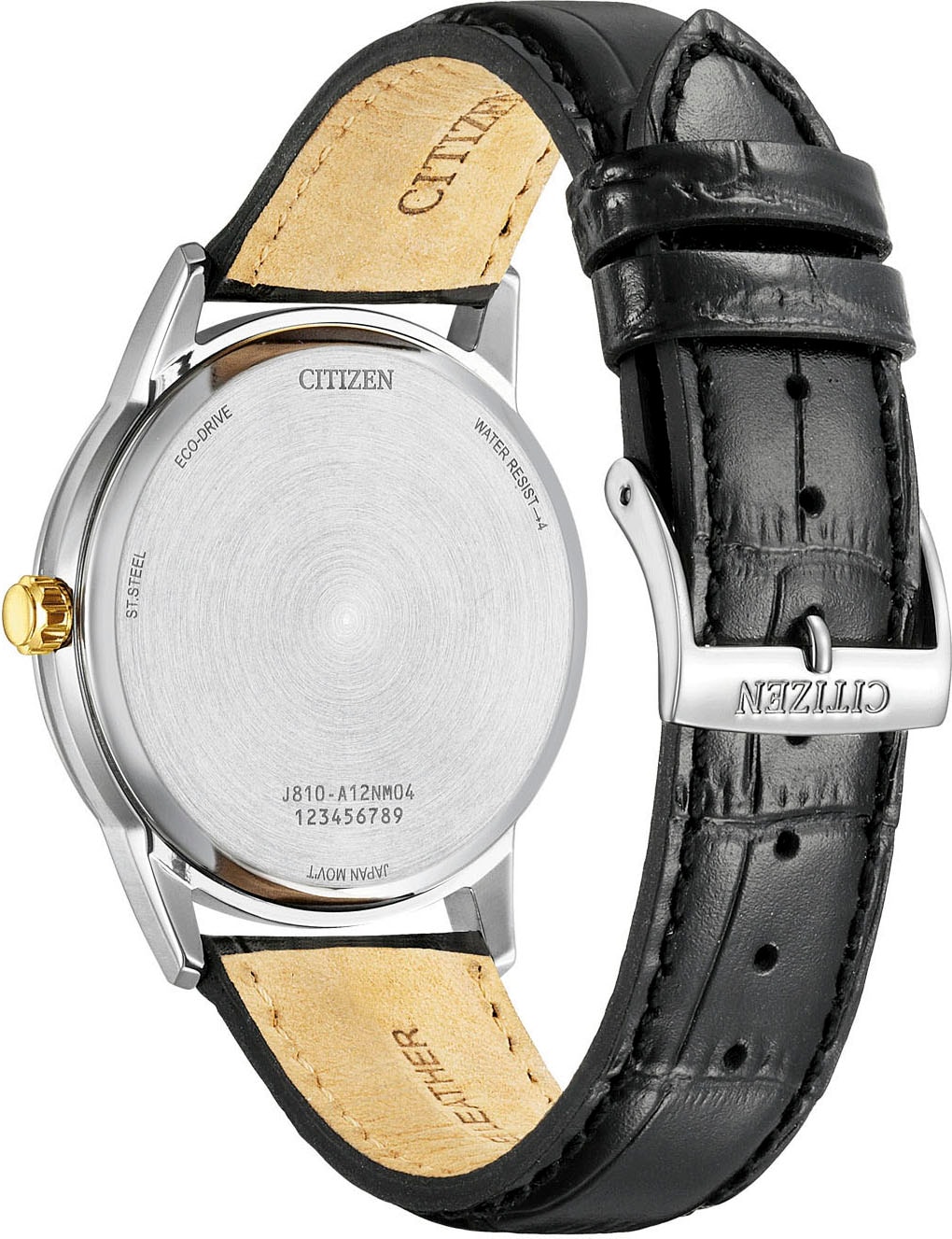 Citizen Solaruhr Armbanduhr, Herrenuhr, Lederarmband, analog, Tag