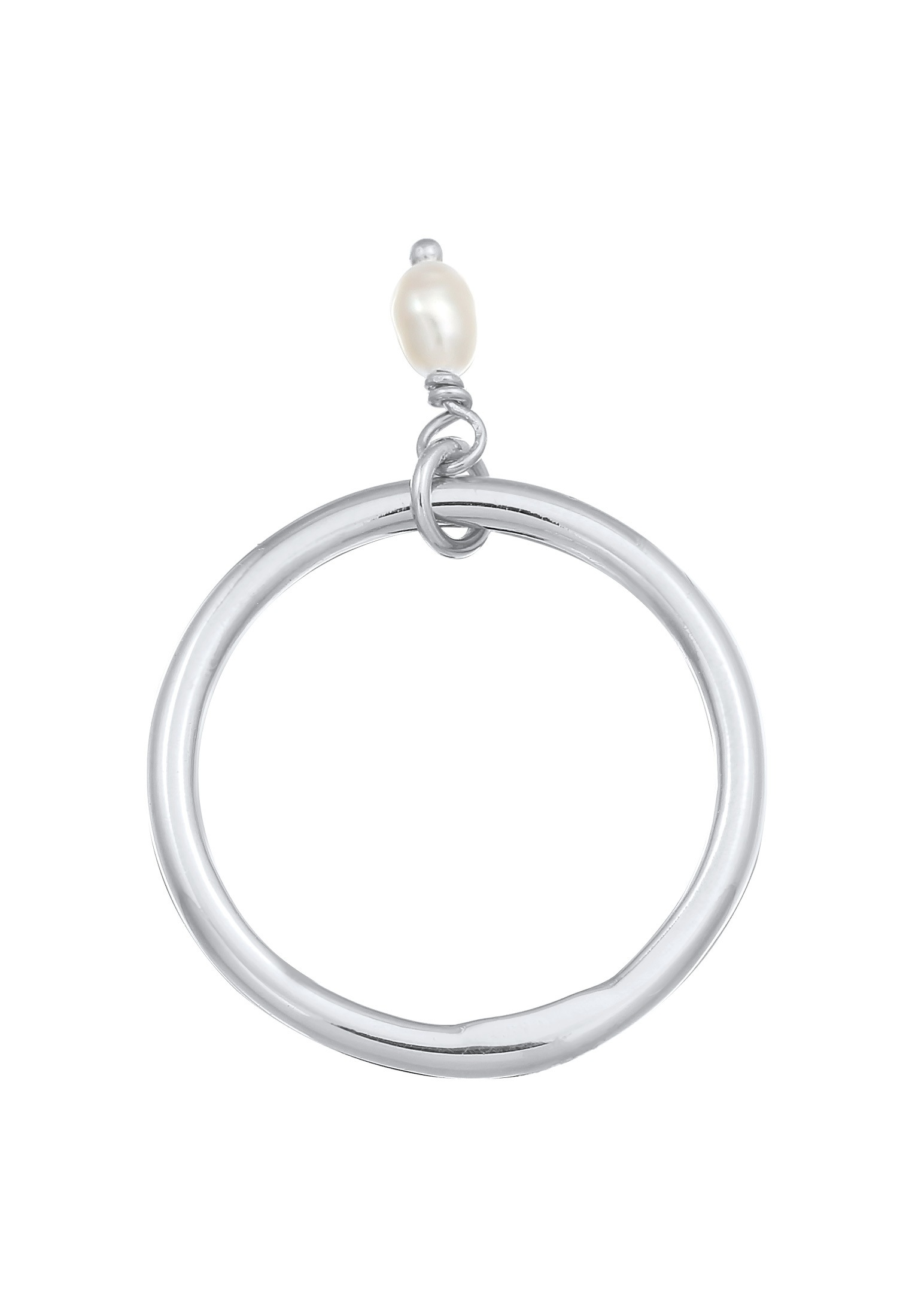 Elli Perlenring »Ring Bandring Stapelring Perle Basic 925 Ring«