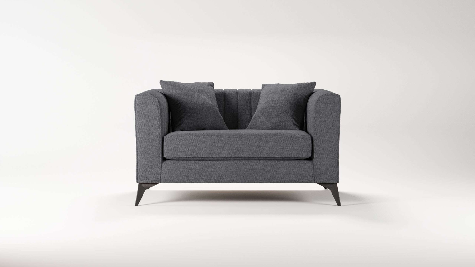 Places of Style Loveseat »MATTHEW Loungesessel, Maße B/T/H: 130/86/74 cm«, incl. Zierkissen, feine Steppung im Rücken, belastbar bis 200kg