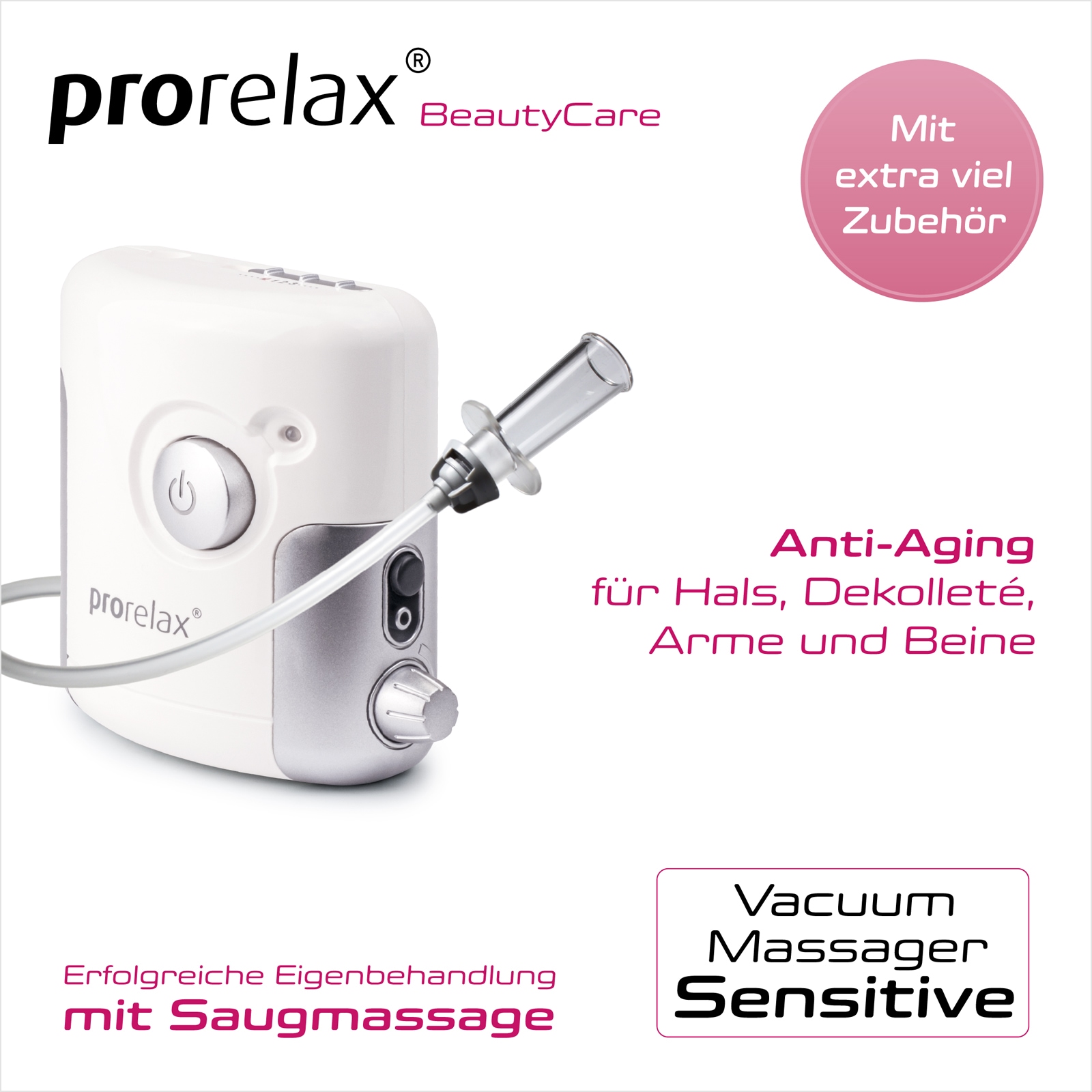 prorelax Vakuum-Massager »85637 Sensitive«, Akku-& Netzbetrieb