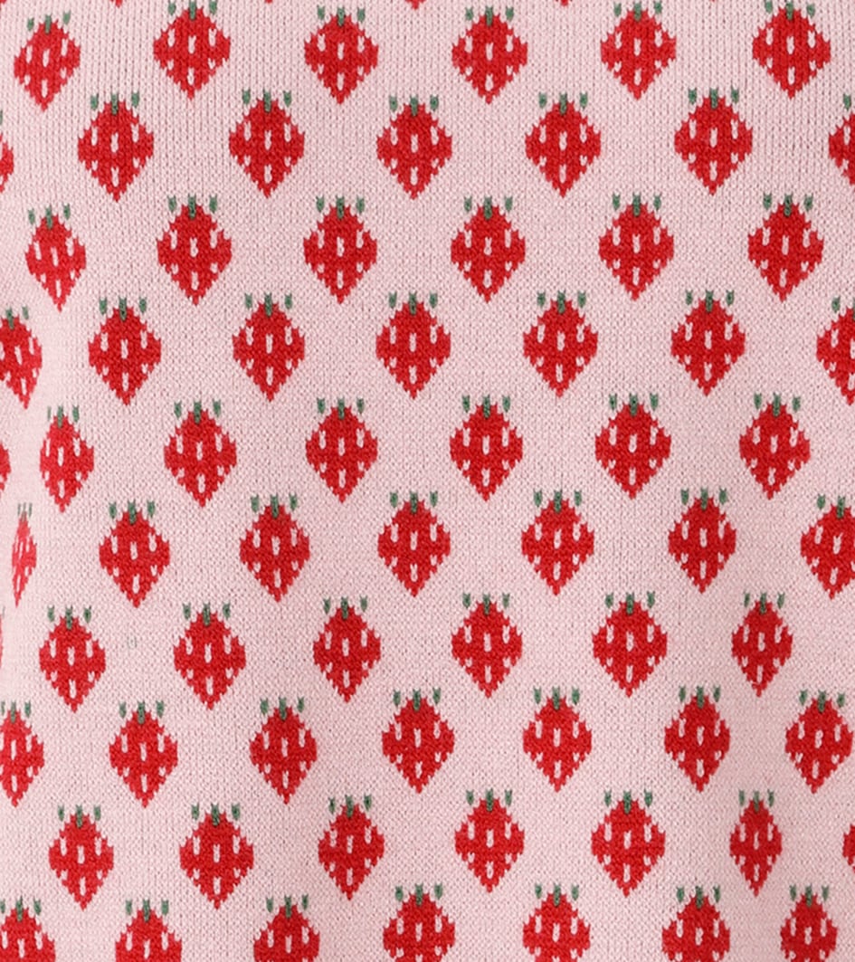 Aniston CASUAL Strickpullover mit eingestrickten, grafischen Erdbeeren - NEUE KOLLEKTION