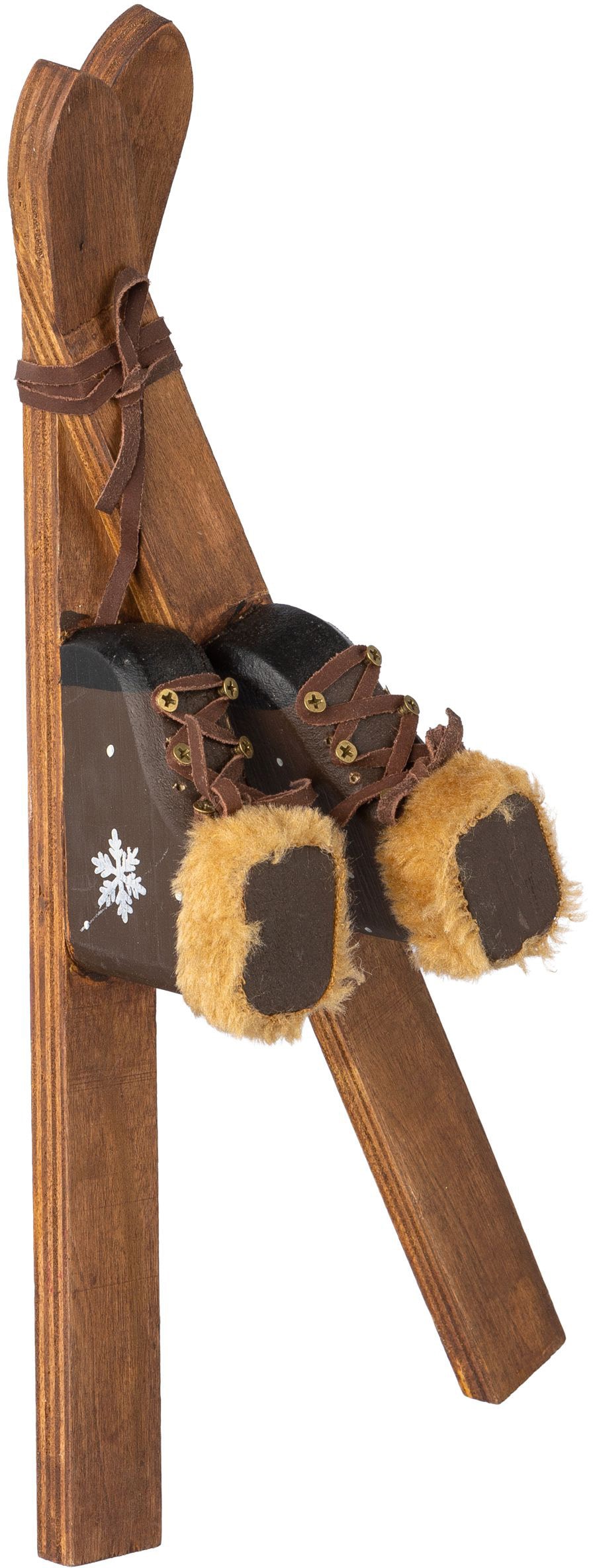 Creativ deco Weihnachtsfigur »Weihnachtsdeko«, Deko-Ski-Set Holz niedlichen Details mit auf kaufen aus Raten