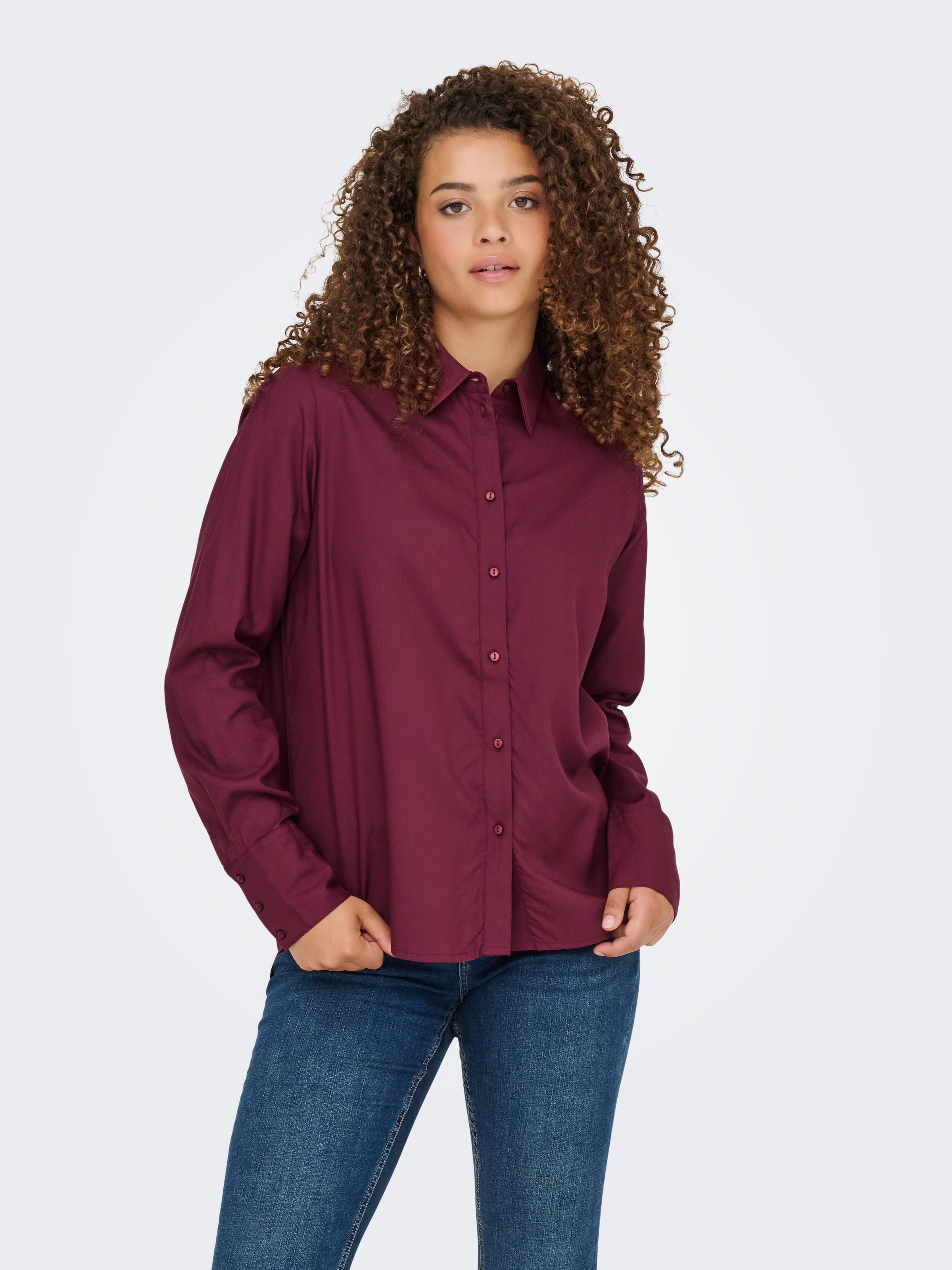 ONLY Hemdbluse »ONLBERIT LIFE L/S SHIRT WVN«