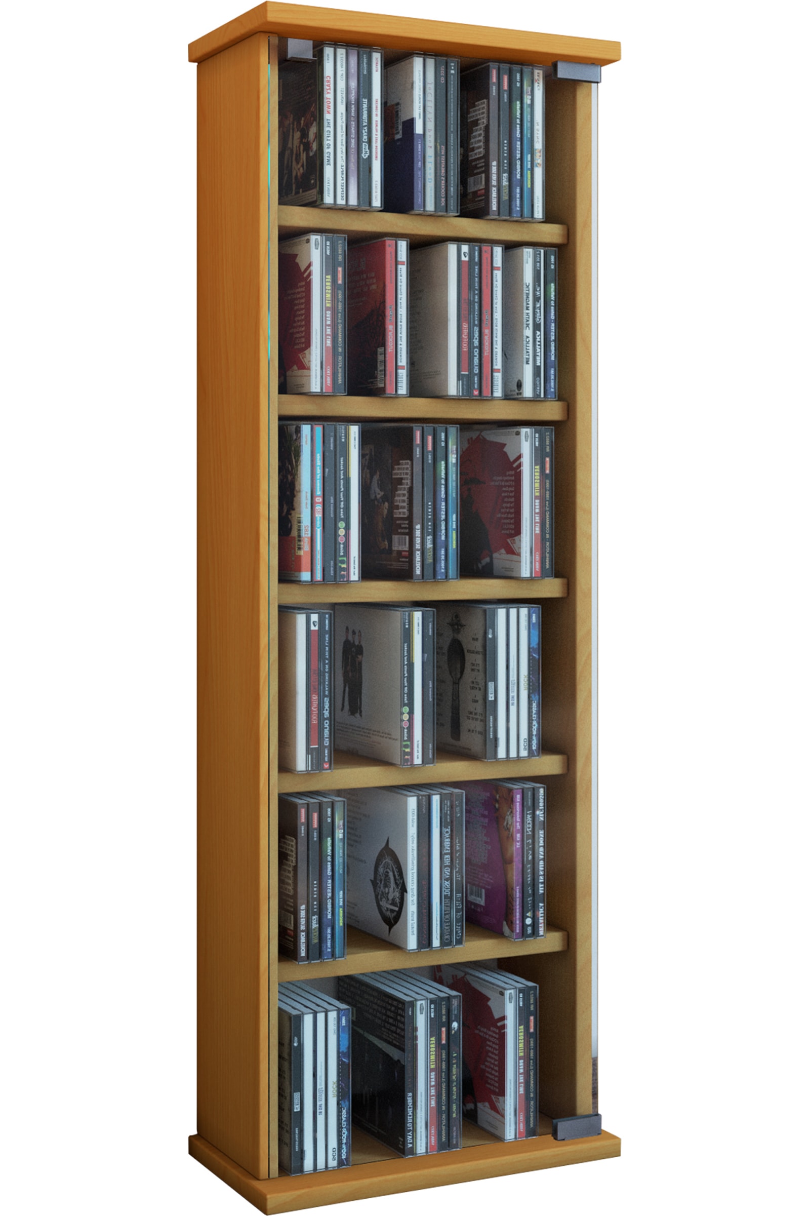 VCM Media-Regal »Holz CD DVD Stand Regal Schrank Vetro Glastür«