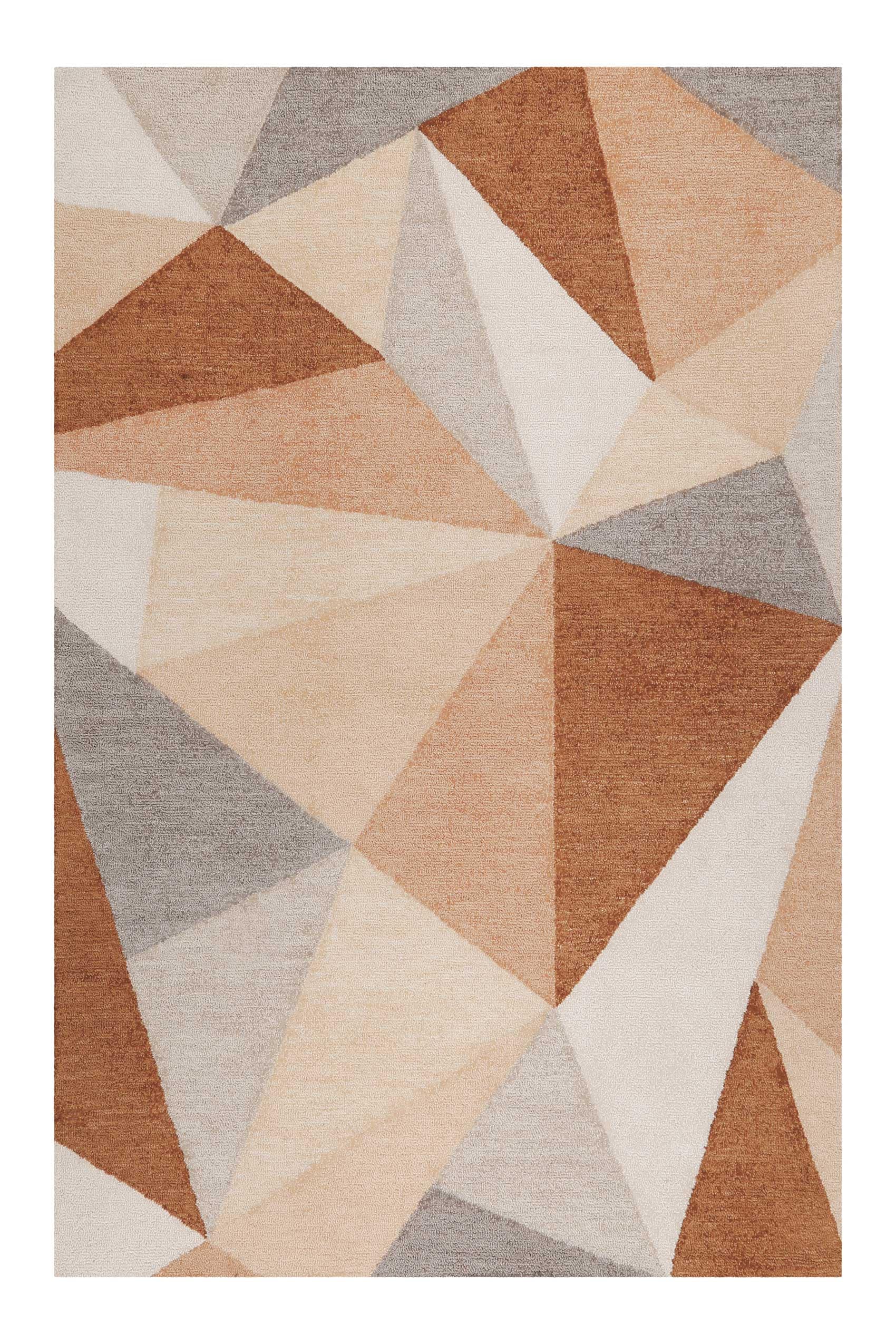 Wecon home Teppich »Next Time 2.0«, rechteckig, 8 mm Höhe, modern, handgefertigt, geometrisches Design für Wohn-, Schlafzimmer