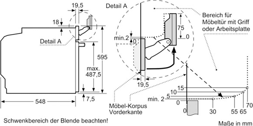BOSCH Dampfbackofen Serie 8 »HSG7584B1«, mit Teleskopauszug nachrüstbar, ecoClean Direct, AirFry-Funktion