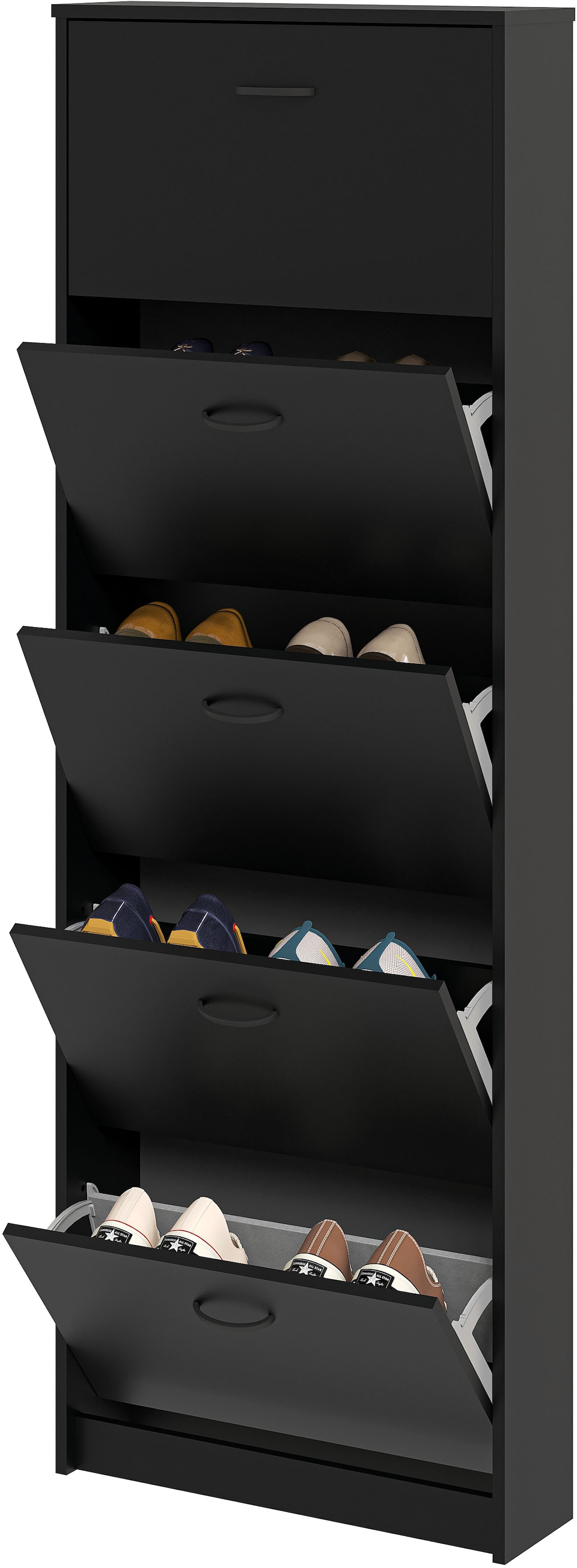 FMD Schuhschrank »Step 5«, Schuhkipper mit 5 Schuhklappen, Höhe 168,5 cm, Tiefe 17 cm