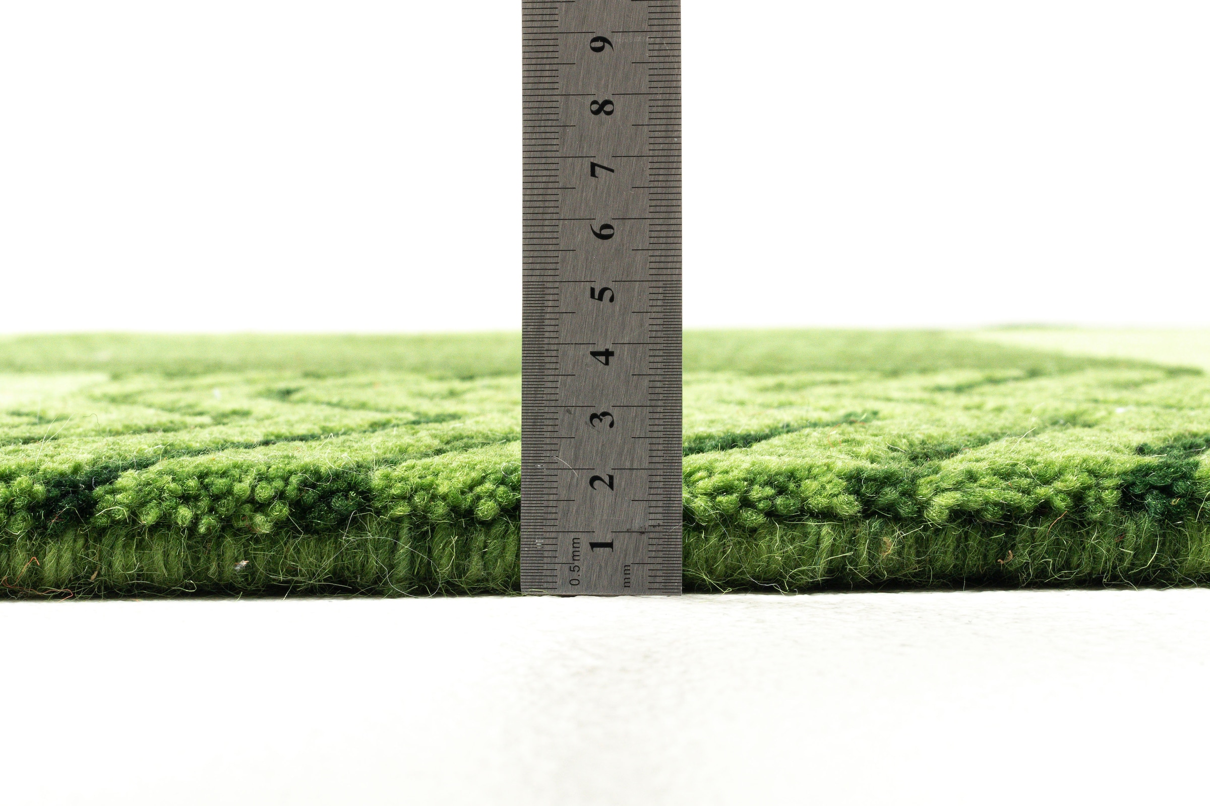 THEKO Wollteppich »Domas 4028« rechteckig 12 mm Höhe Kurzflor, reine Wolle, handgeknüpft, modernes Patchwork Design