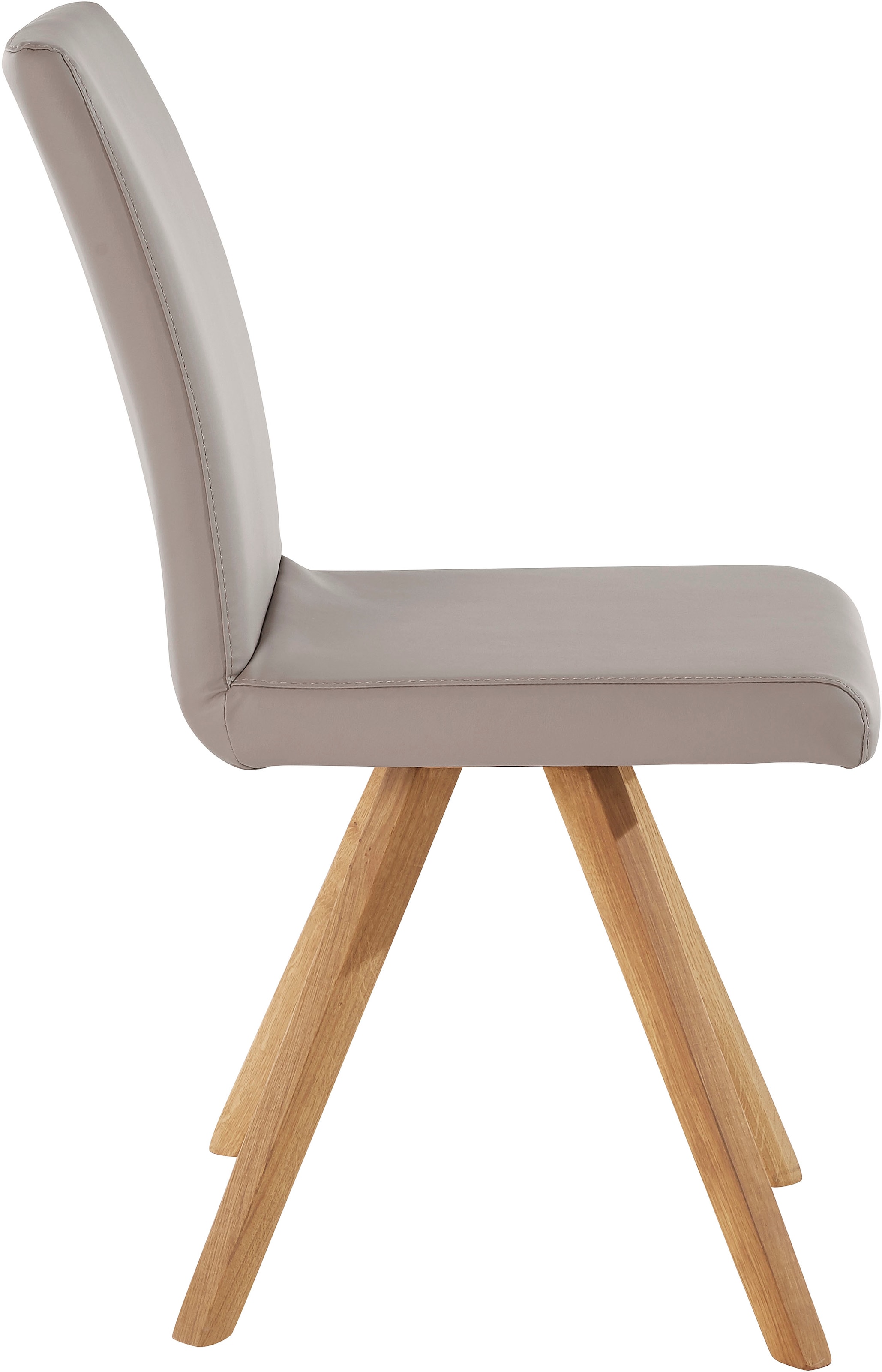 Home affaire Schalenstuhl »Rio« (Set) 2 Stk.Bezug in Kunstleder oder Strukturstoff und das Gestell ist Eiche geölt