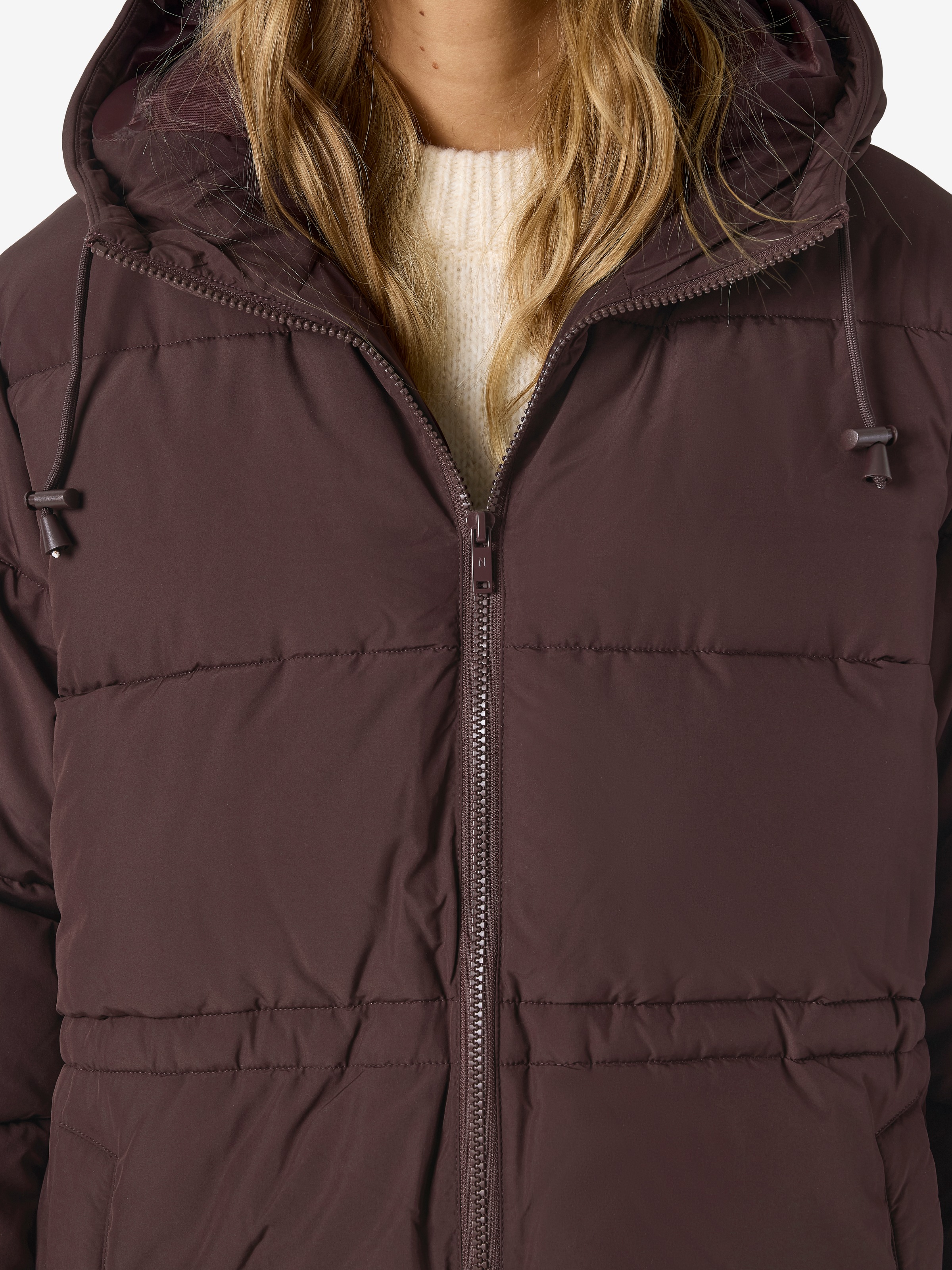 Noisy may Steppjacke »NMROSY WAISTED PUFFER JACKET NOOS« mit Kapuze Kunstfaser