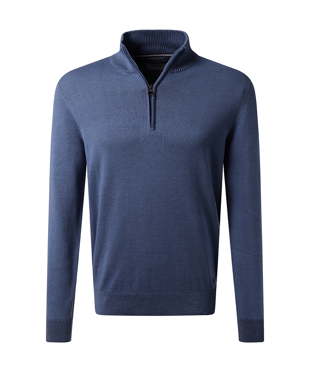Pierre Cardin Strickpullover mit Troyer Kragen