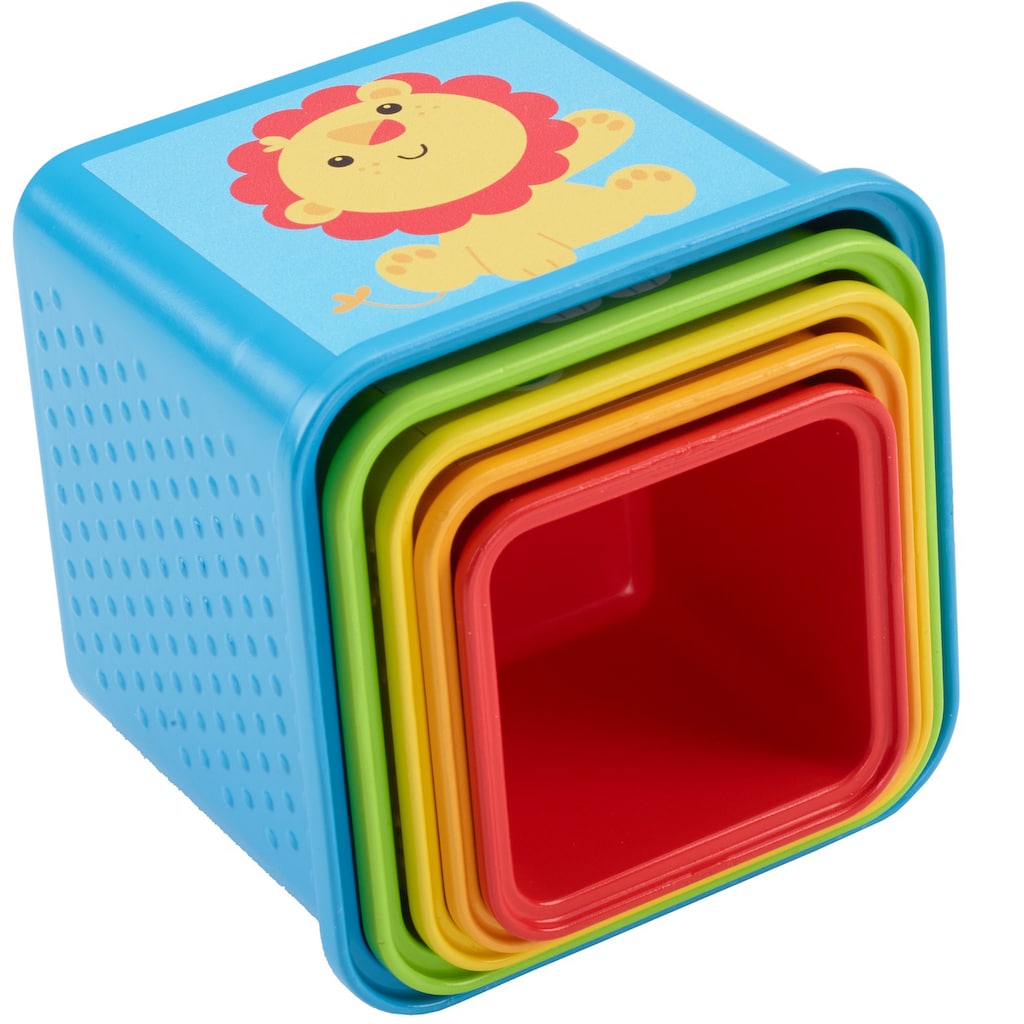 Fisher-Price® Stapelspielzeug »Entdecker- und Stapelwürfel«, (5 tlg.)