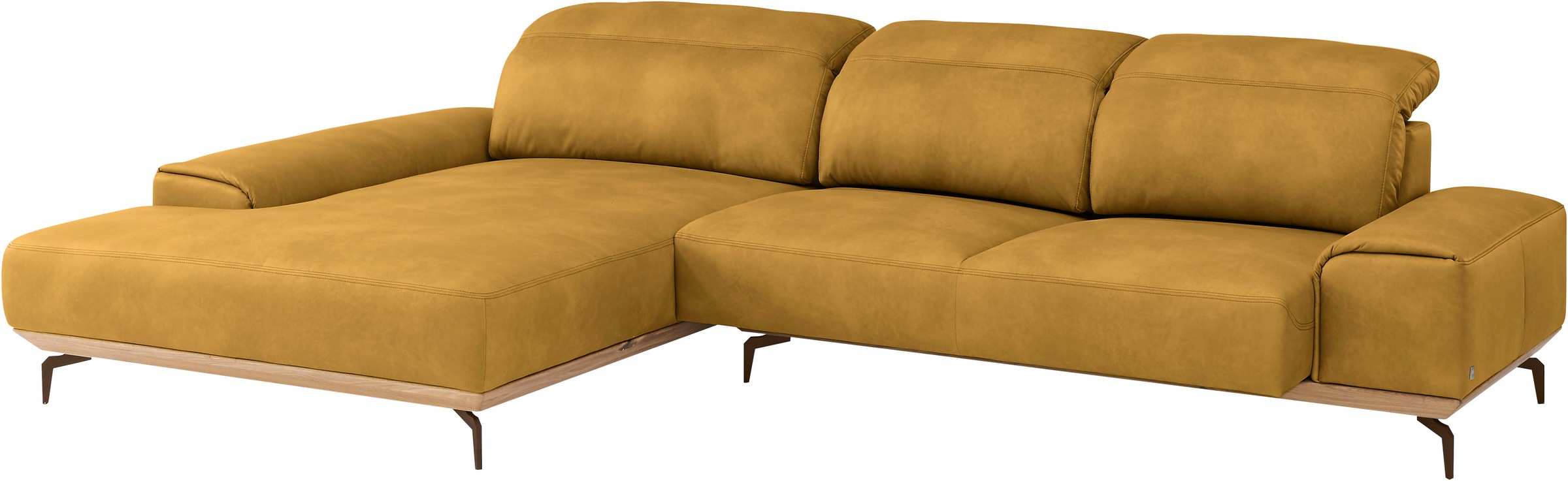 Musterring Wohnlandschaft »MR 2490«, Bronze-Fuß, Sitzhöhe 48cm, wahlweise mit Funktionen, Maße 342 x 207 cm