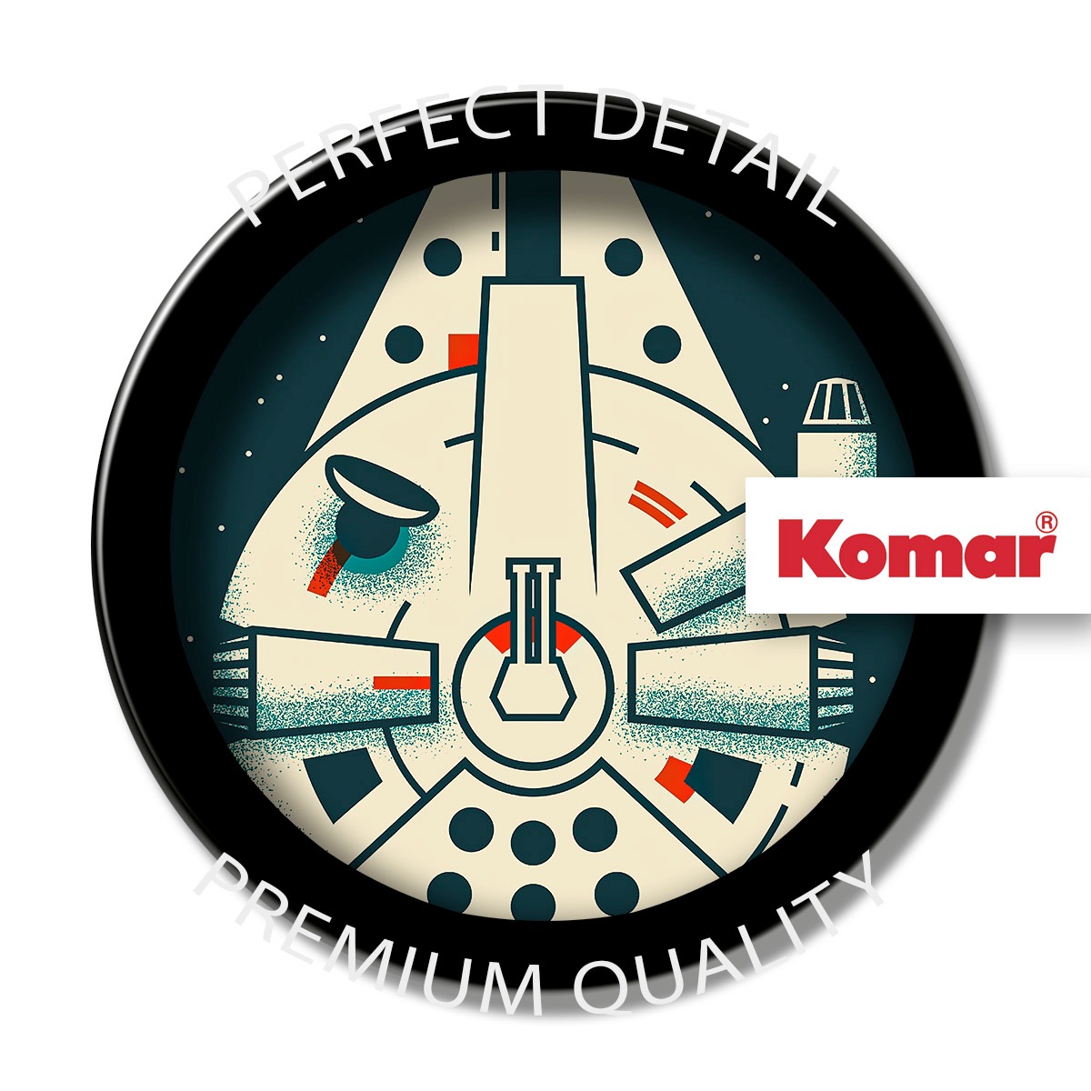 Komar Wandbild »Star Wars Geeky Millennium Falcon«, Disney, (Set, 1 St.), 50 x 70 cm (Breite x Höhe) - Kinderzimmer, Dekoration