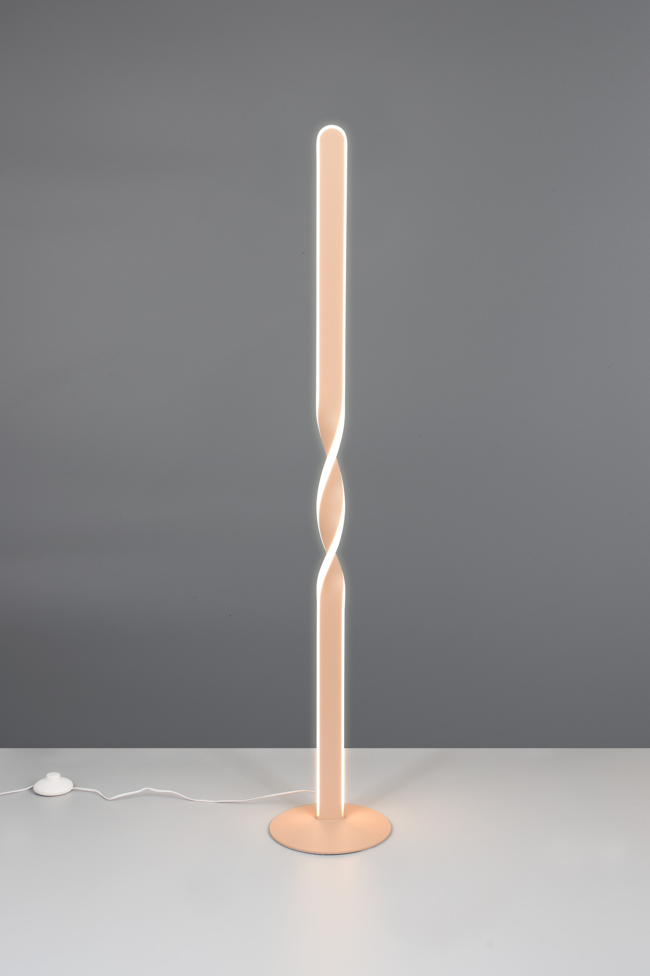 REALITY Leuchten LED Stehlampe »GINKO, LED Stehleuchte mit 19W 2060 Lumen 3000K warmweiß« LED-Board 1 Stk. Warmweiß Stehlampe mit Fußschalter + 180cm Kabel, Höhe 110 cm Ø 20cm