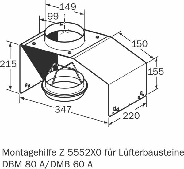 XXL NEFF Garantie Lüfterbaustein Montagehilfe 3 für mit Jahren »Z5552X0«