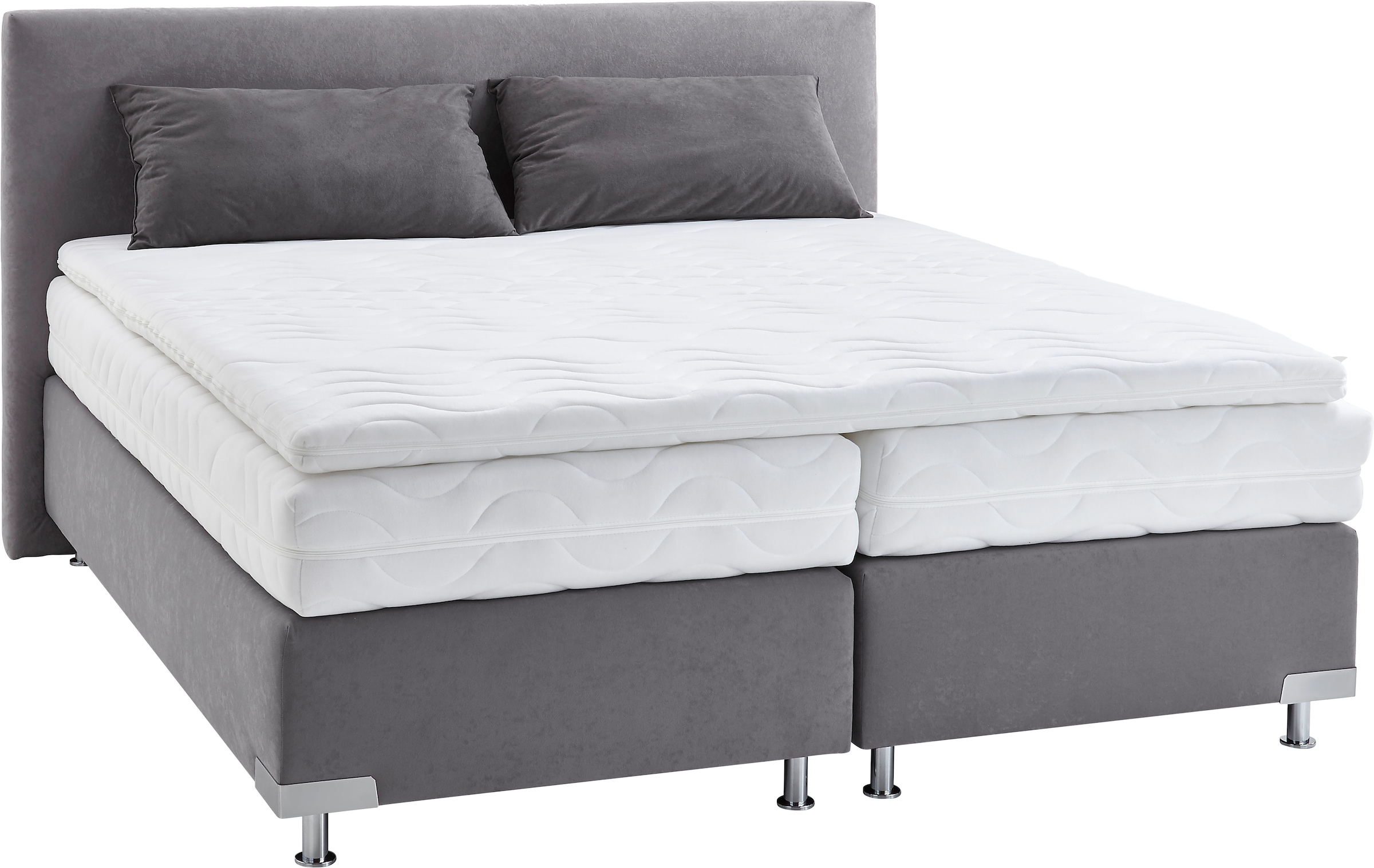 Westfalia Schlafkomfort Boxspringbett »Ambiente, wahlweise in verschiedenen Größen & Farben« in verschiedenen Härtegraden, wahlweise mit Topper