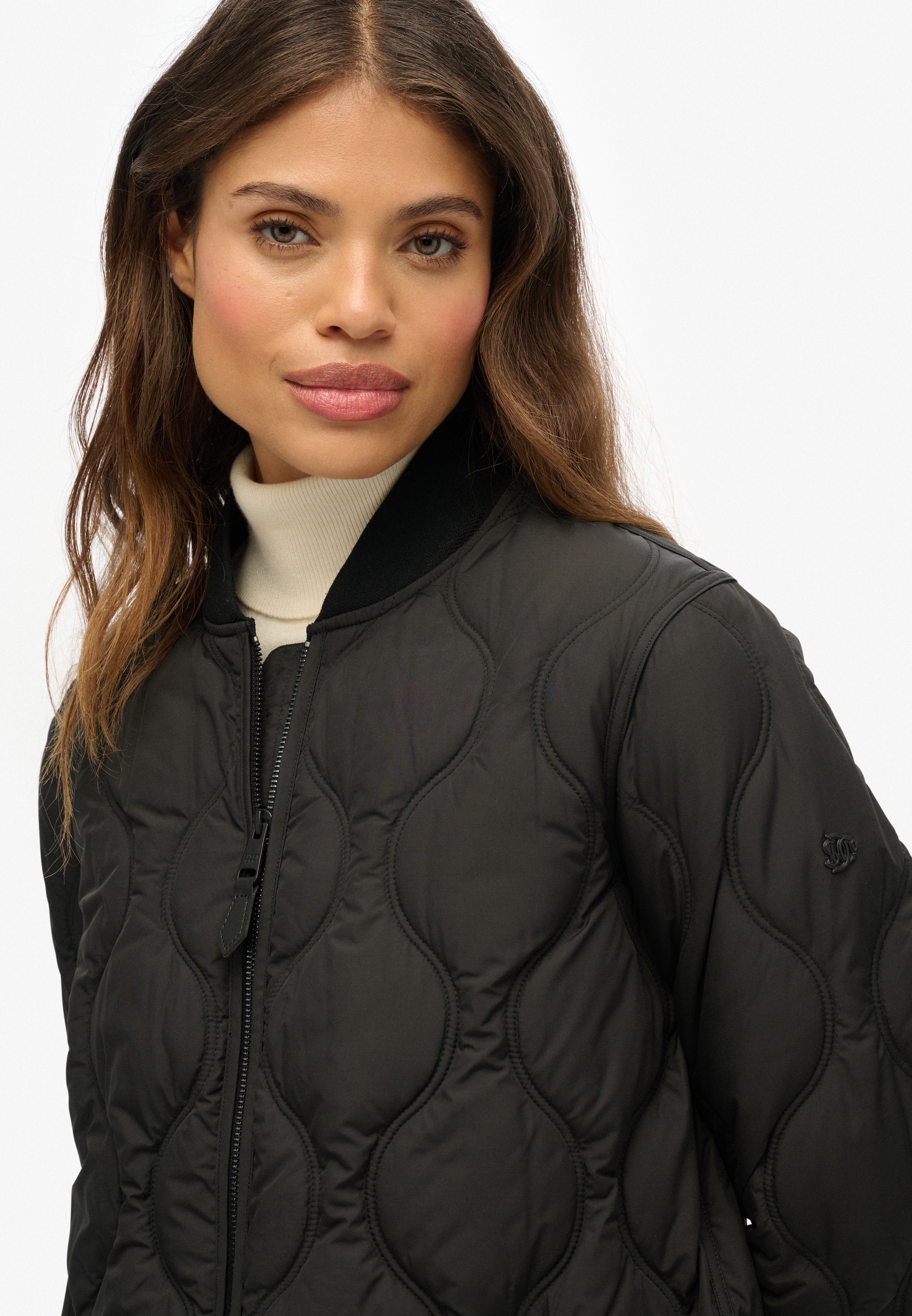 Superdry Steppjacke »LONG QUILTED LINER JACKET«, ohne Kapuze