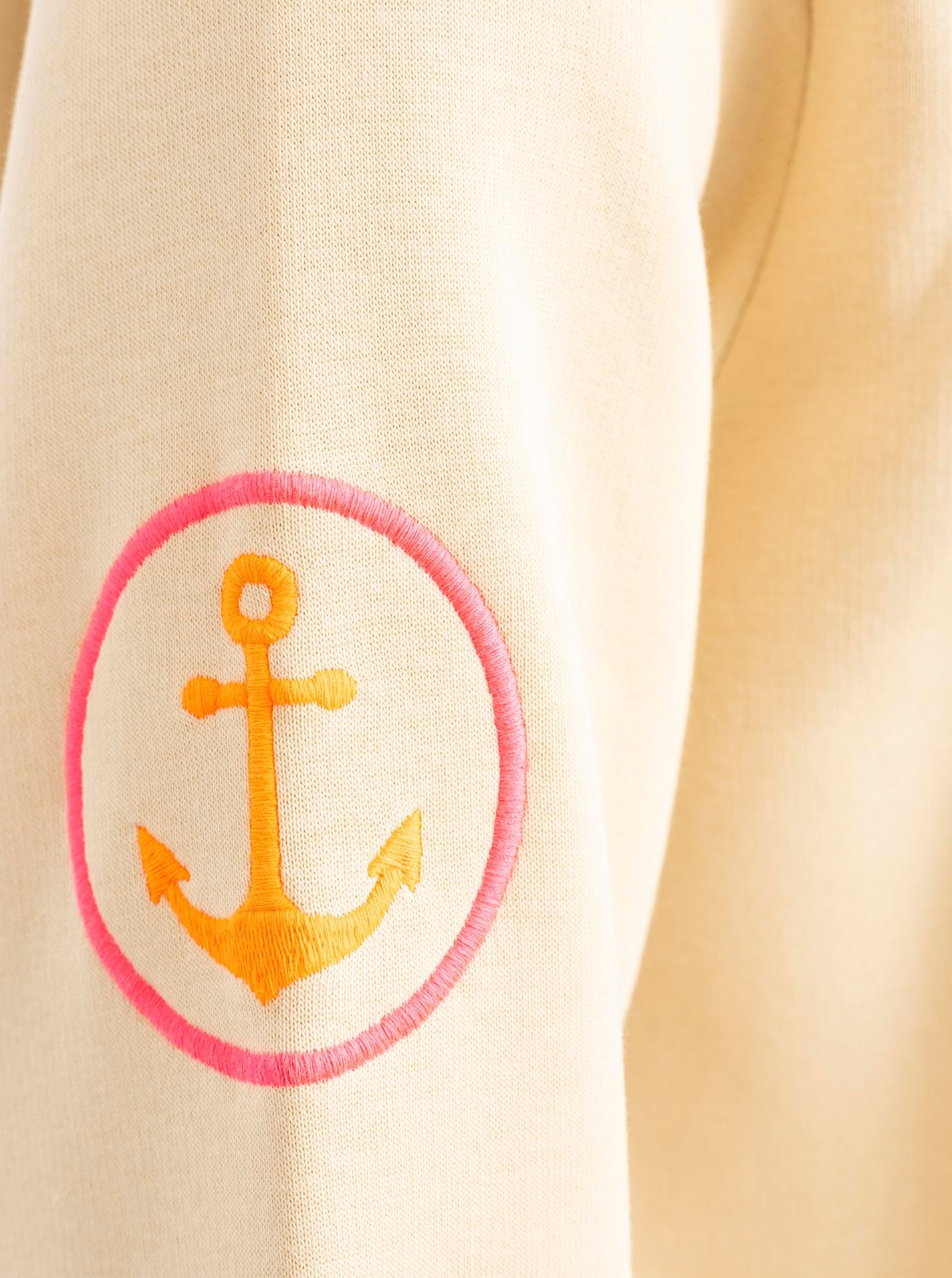 Zwillingsherz Kapuzensweatjacke »"Maritim"« mit gesticktem MOIN und Anker Logo und Reißverschluss