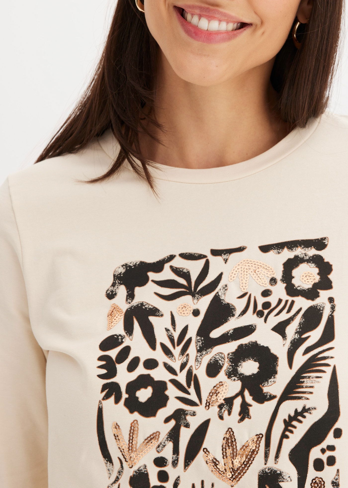 bonprix Langarmshirt 1 Slim fit Passform, Langarm, für Frühling und Sommer