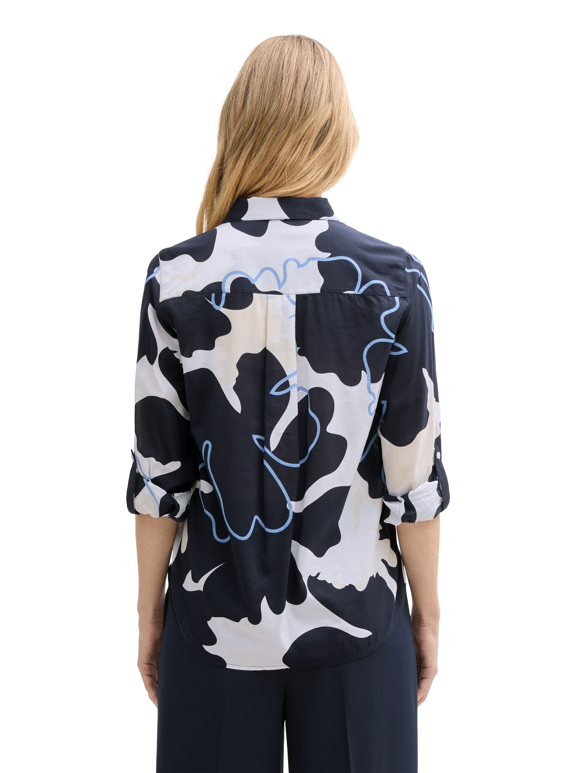 TOM TAILOR Langarmbluse, mit All-Over Print