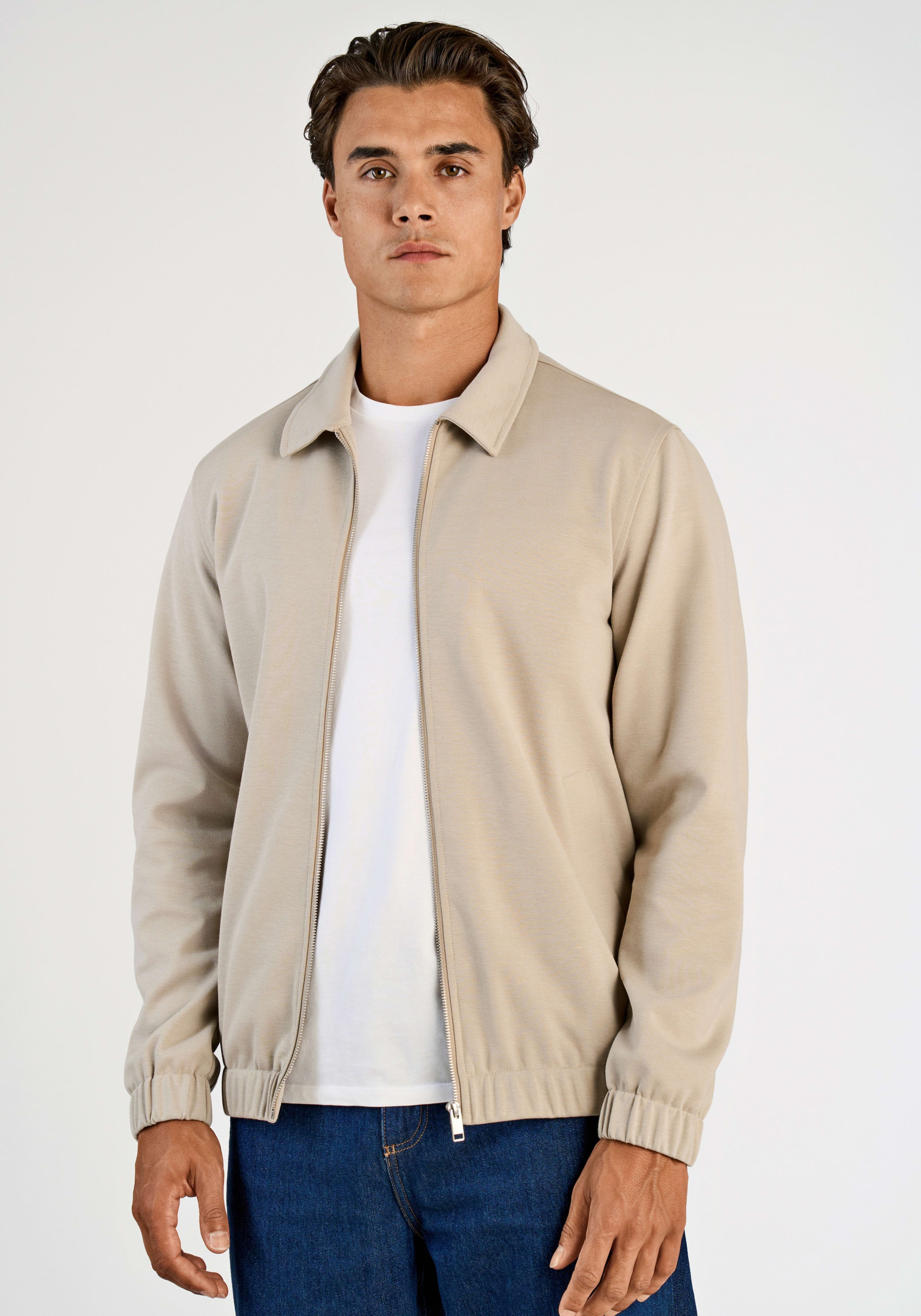 LINDBERGH Blouson ohne Kapuze mit Hemdkragen und Reißverschluss