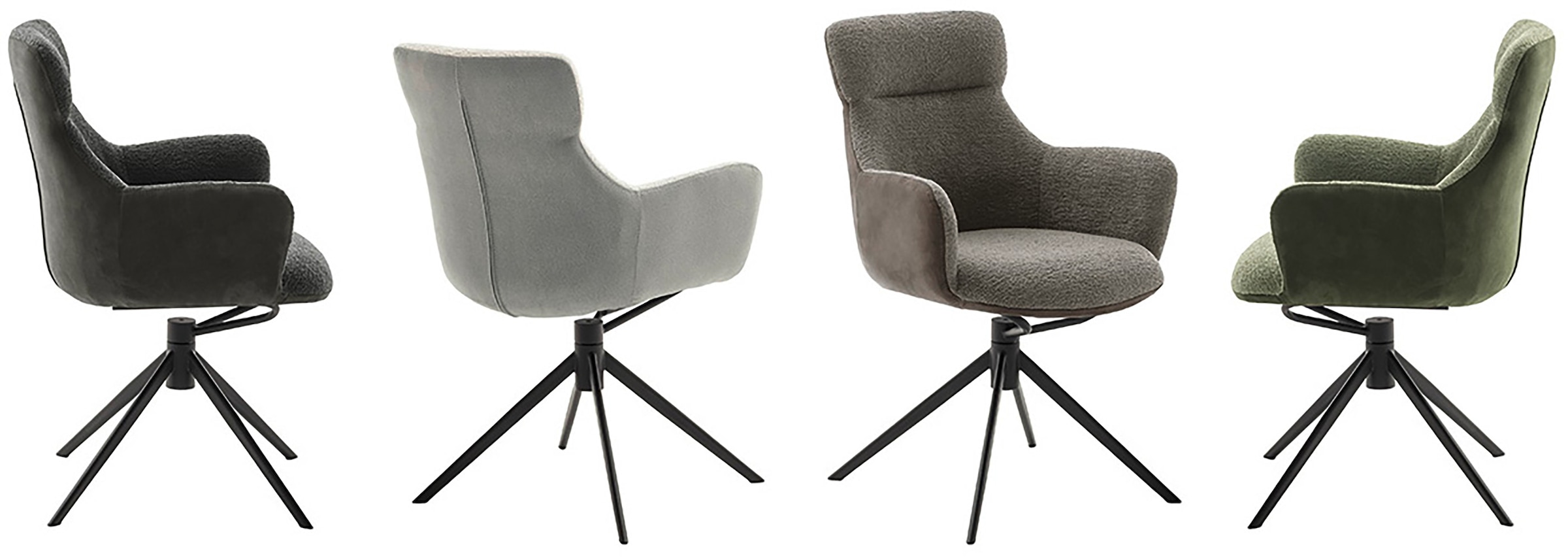 MCA furniture Esszimmerstuhl »PELION« () (2er-Set), drehbar 360°, Dreh- & Schwingfunktion, Sitzhöhe ca. 50 cm