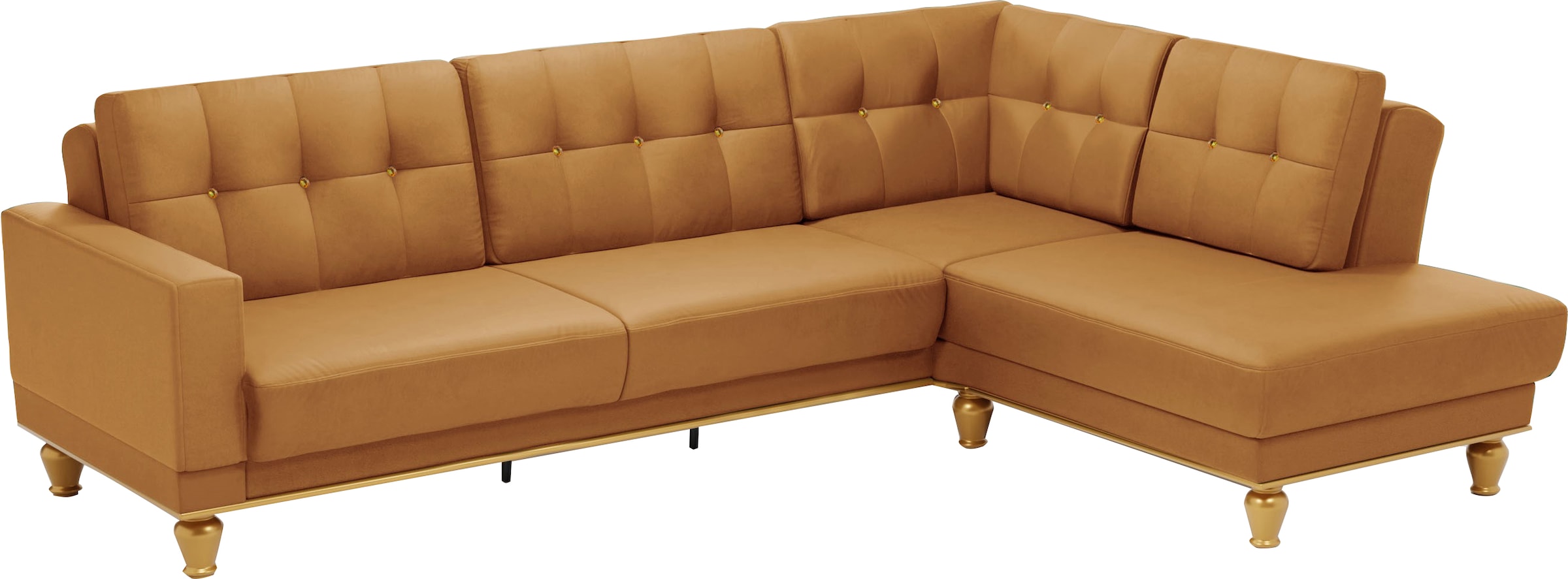 sit&more Ecksofa »Orient 5 L-Form«, mit Strass-Stein, wahlweise mit Bettfunktion und Bettkasten