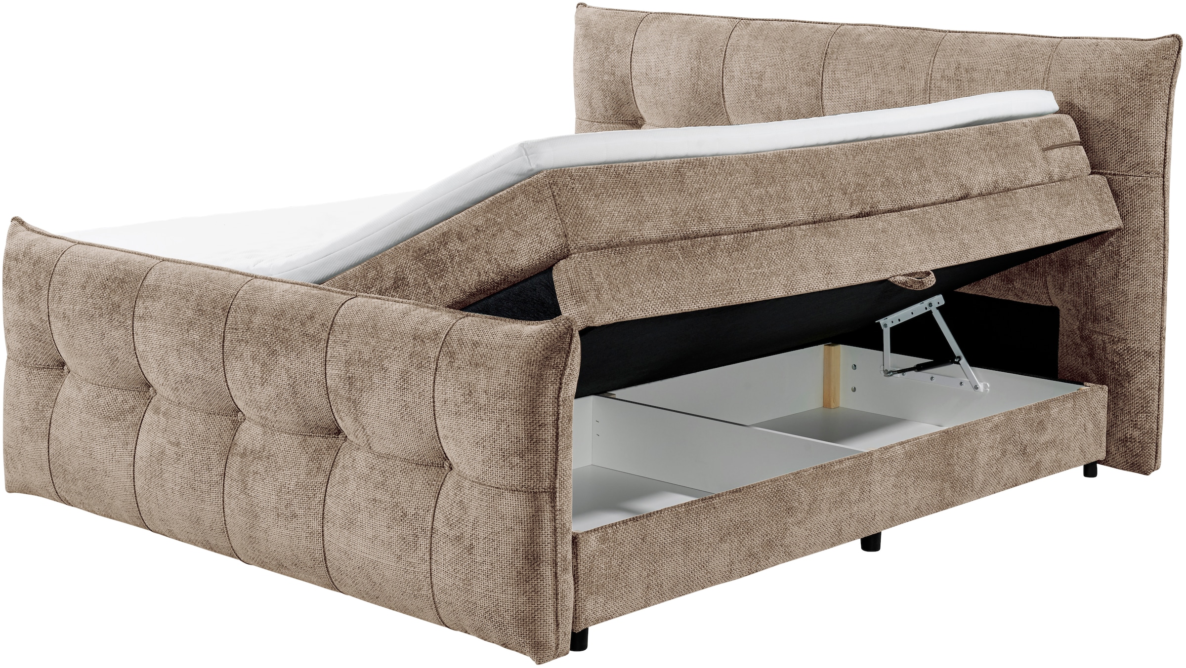 ED EXCITING DESIGN Boxspringbett »Gallina«, mit Bettkasten, inkl. Topper