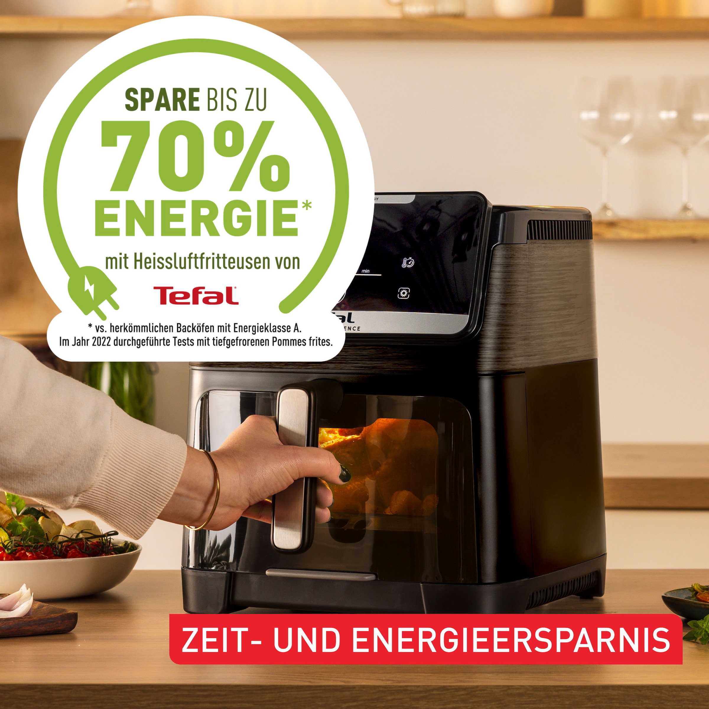 Tefal Heißluftfritteuse »Easy Fry Silence XXL« 1800 W 10 Programme, Sichtfenster, Rezepte in der My Tefal App, EY846H