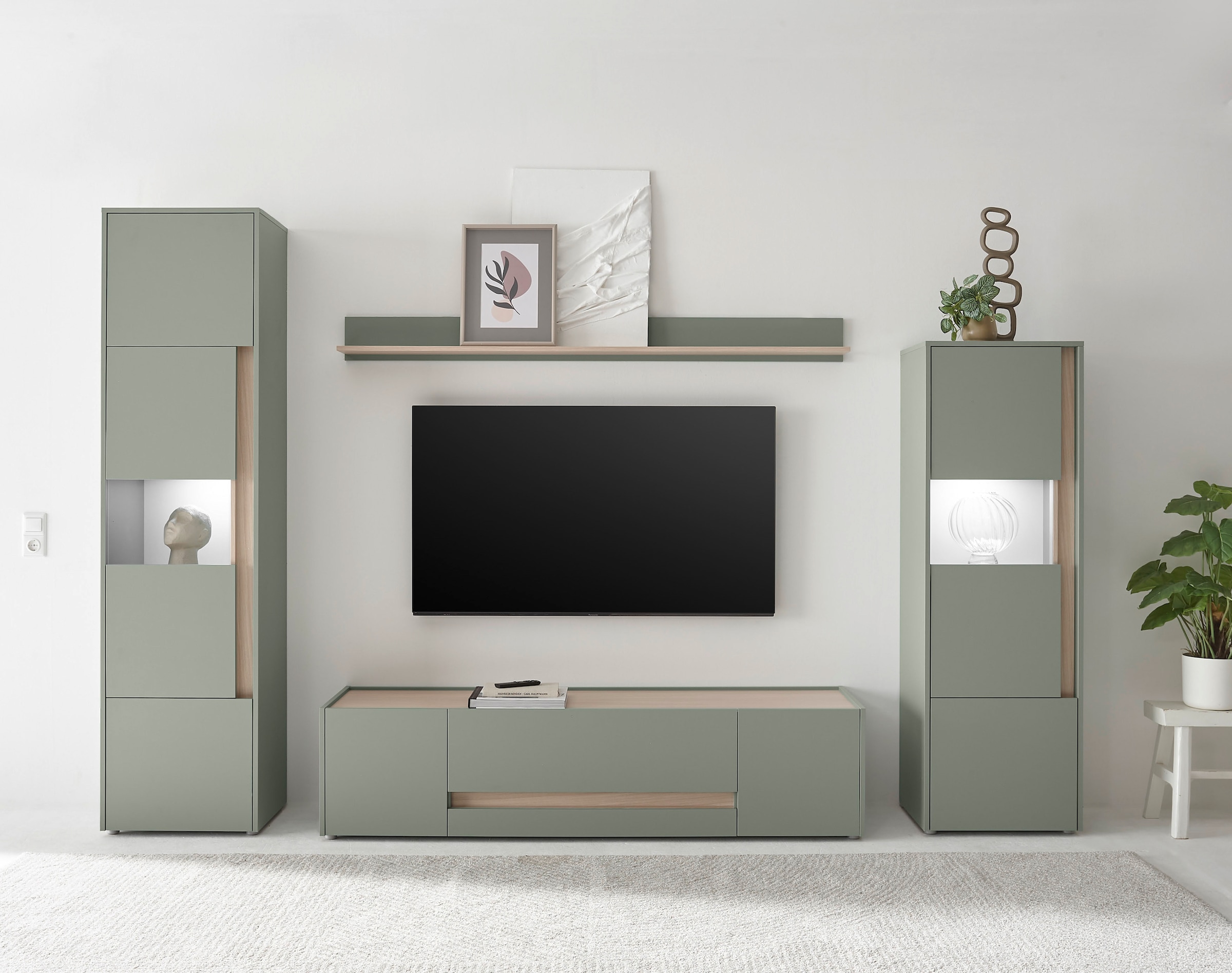 Home affaire Wohnwand »City/Giron, moderne Anbauwand, Komplettset in vielen Farben verfügbar« Set, 4 Stk. tlg.