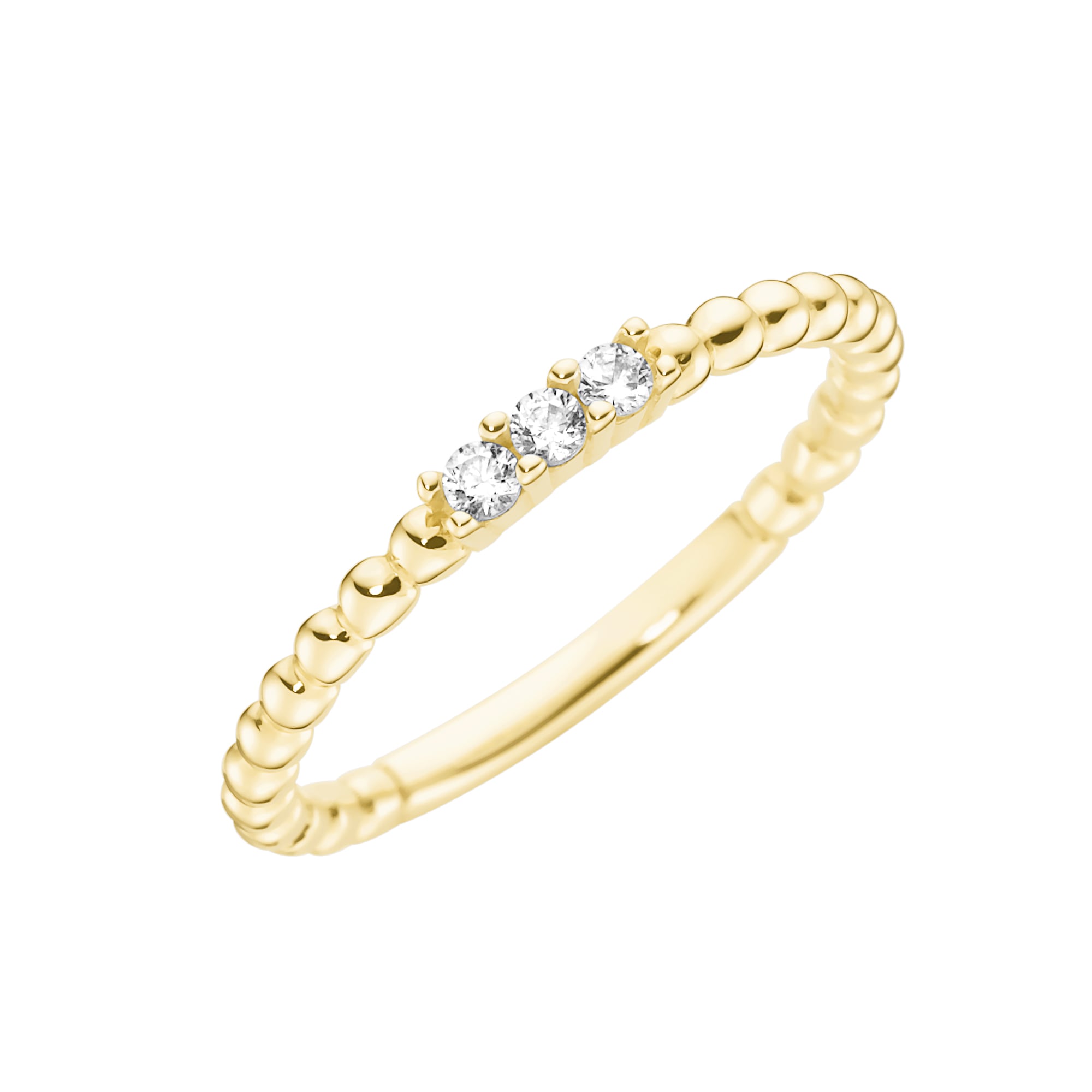 Goldring »Ring in Kugel-Design mit Zirkonia, Gold 375«