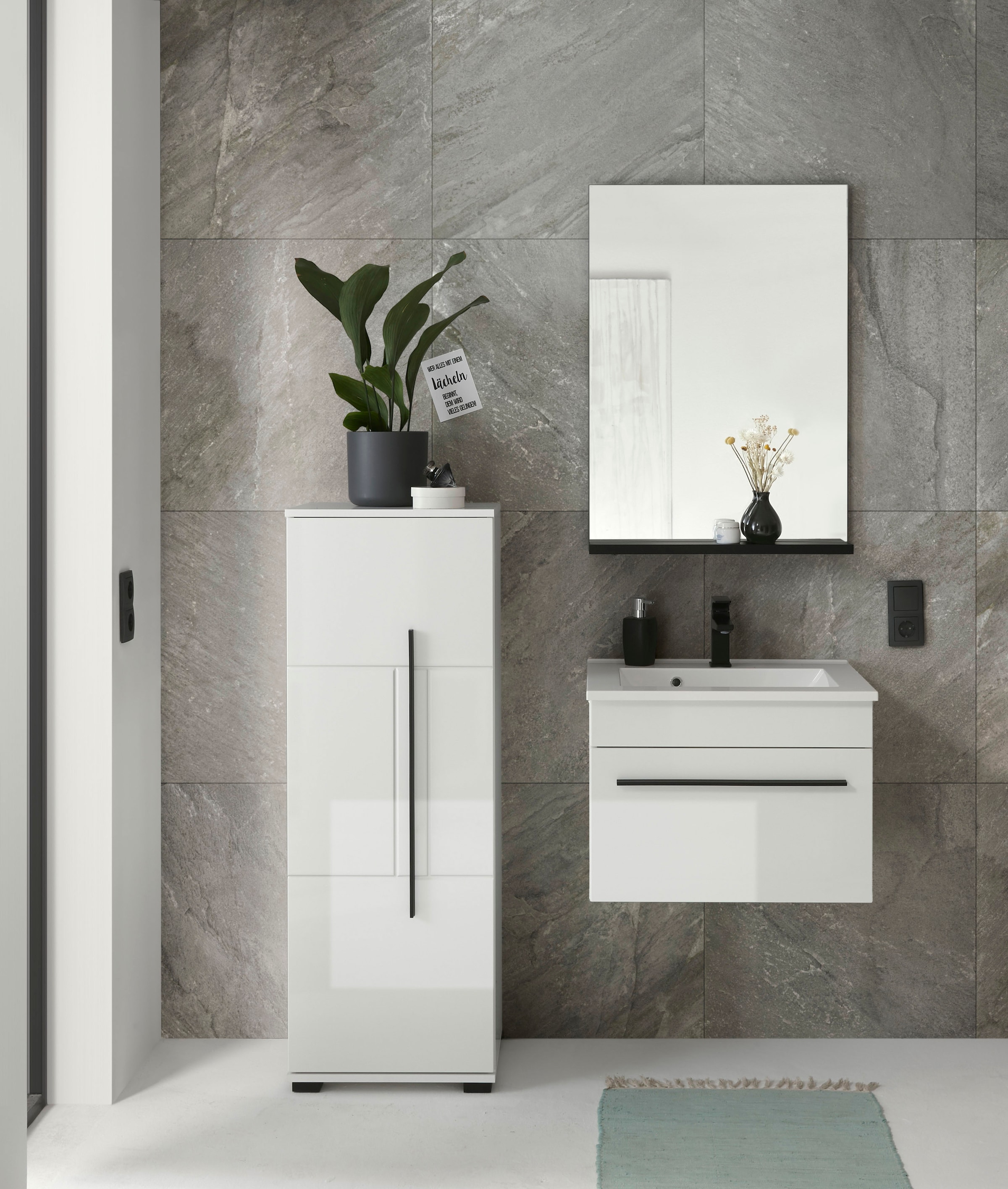 Home affaire Badmöbel-Set »Cantara, Bad im modernen Design, 3-teiliges Badezimmer« Set, 3 Stk. tlg.