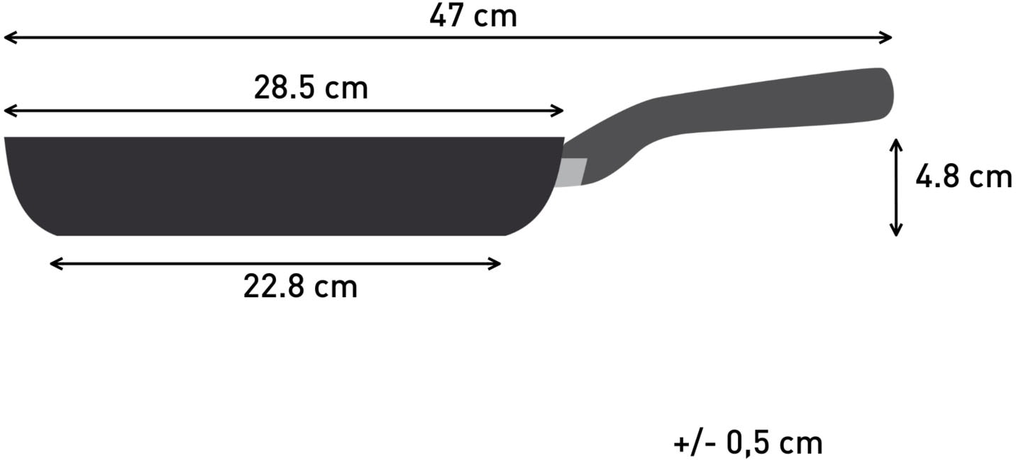 Tefal Bratpfanne »Hard Titanium Essential, Titanium Antihaftversiegelung« Aluminium kompatibel mit Gas-/Elektro-/Keramikherden, nicht induktionsgeeignet