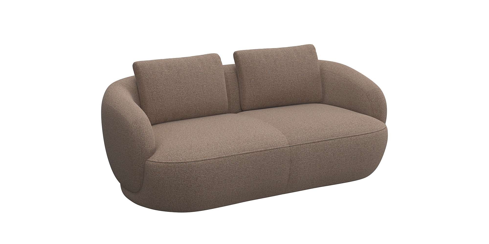 FLEXLUX 2,5-Sitzer »Torino, rund, Couch, Loveseat,«, Modernes, organisches Sofa-Design, Kaltschaum, Wellenunterfederung